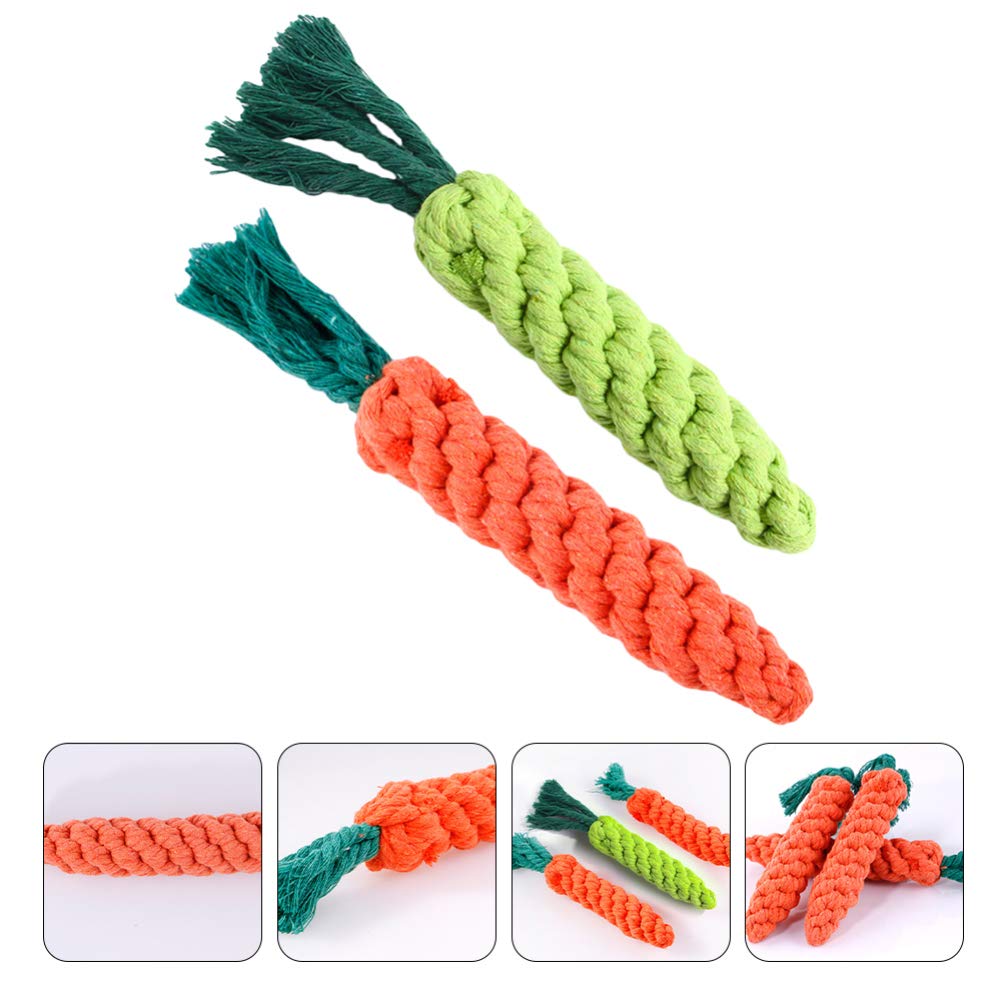 Durable Balacoo Carrot-Shaped Dog Rope Toy for Aggressive Chewers - Tug of War & Teeth Cleaning Chew Toy for Puppies - Perfect for Playtime, Training, and Dental Health