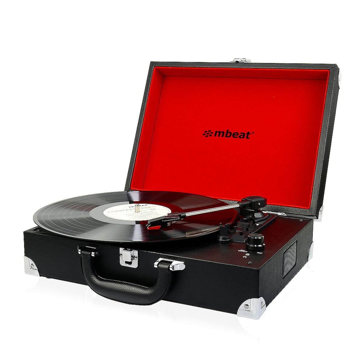 Vintage-Style USB Turntable with Retro Briefcase Design - Convert Vinyl Records to Digital MP3 - Perfect for DJs, Music Lovers & Home Audio Enthusiasts