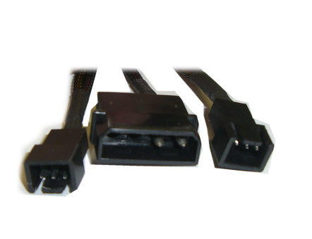 12V DC Variable Speed Controller with 4-Pin Molex to Dual 3-Pin Connector - Perfect for PC Cooling Fans, DIY Electronics, and Motor Speed Regulation