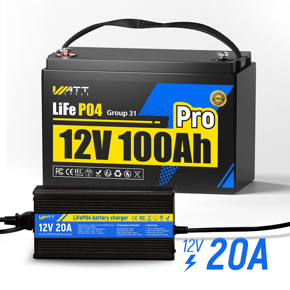 12V 100Ah LiFePO4 Lithium Battery (Group 24) - Deep Cycle for RV, Solar, Marine & Off-Grid Power - Summer Special Offer