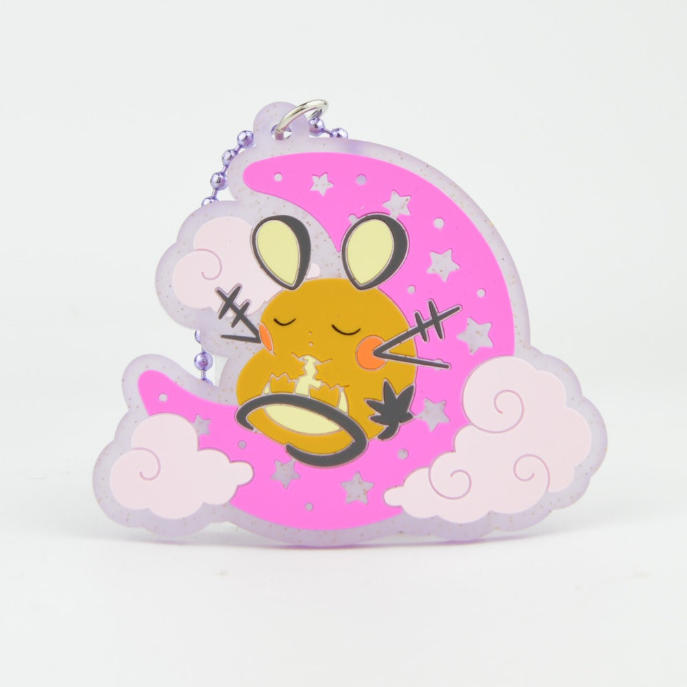 Pokemon Electric Series SK Japan Glitter Rubber Keychain - Cute Anime Keyring for Backpacks, Bags & Gifts | Pokemon Collectible Accessories for Fans