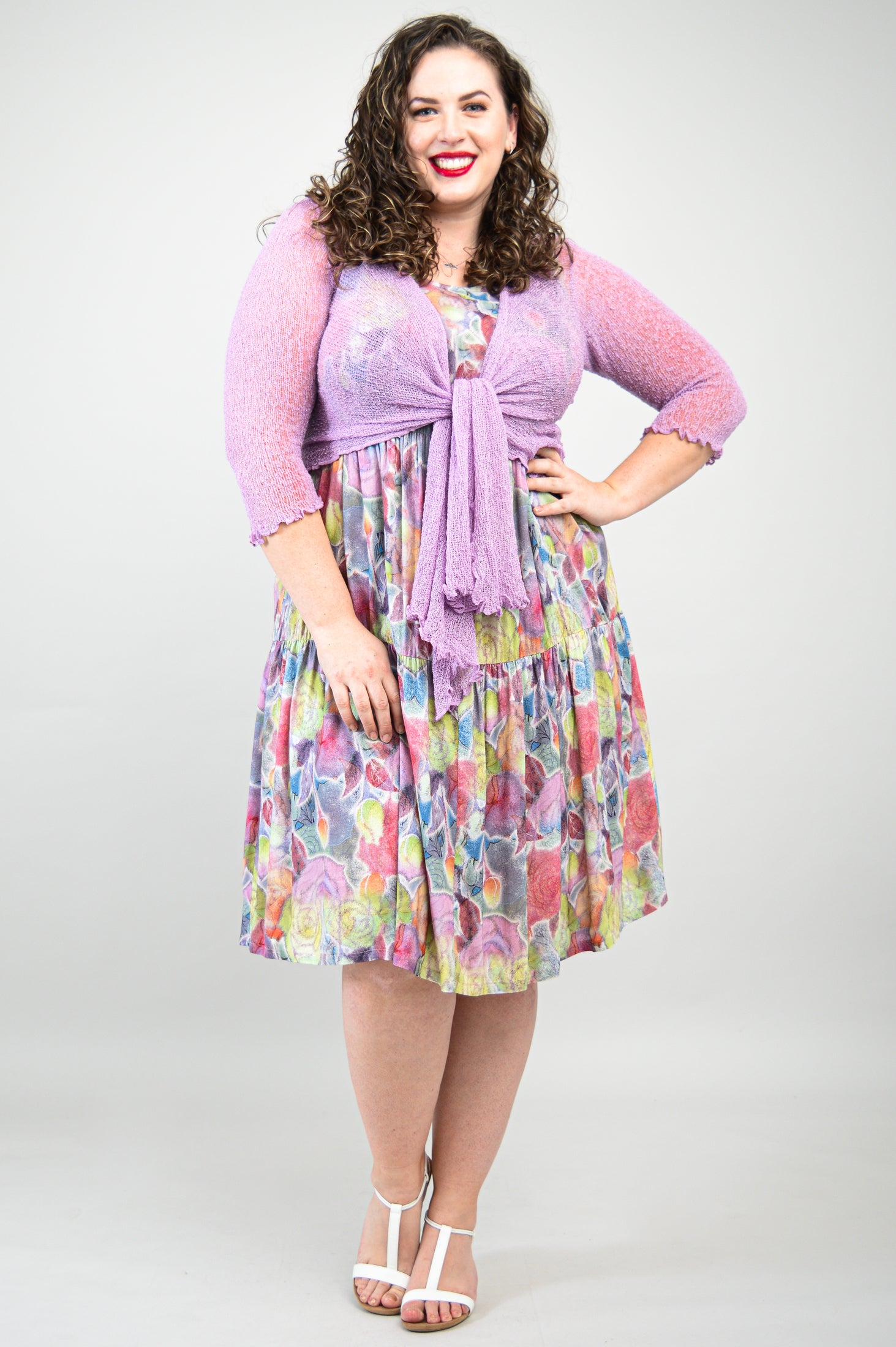 Juni Dress in Rosebud Print - Linen Bamboo Blend for Women | Perfect for Summer Outfits, Beach Vacations & Casual Wear