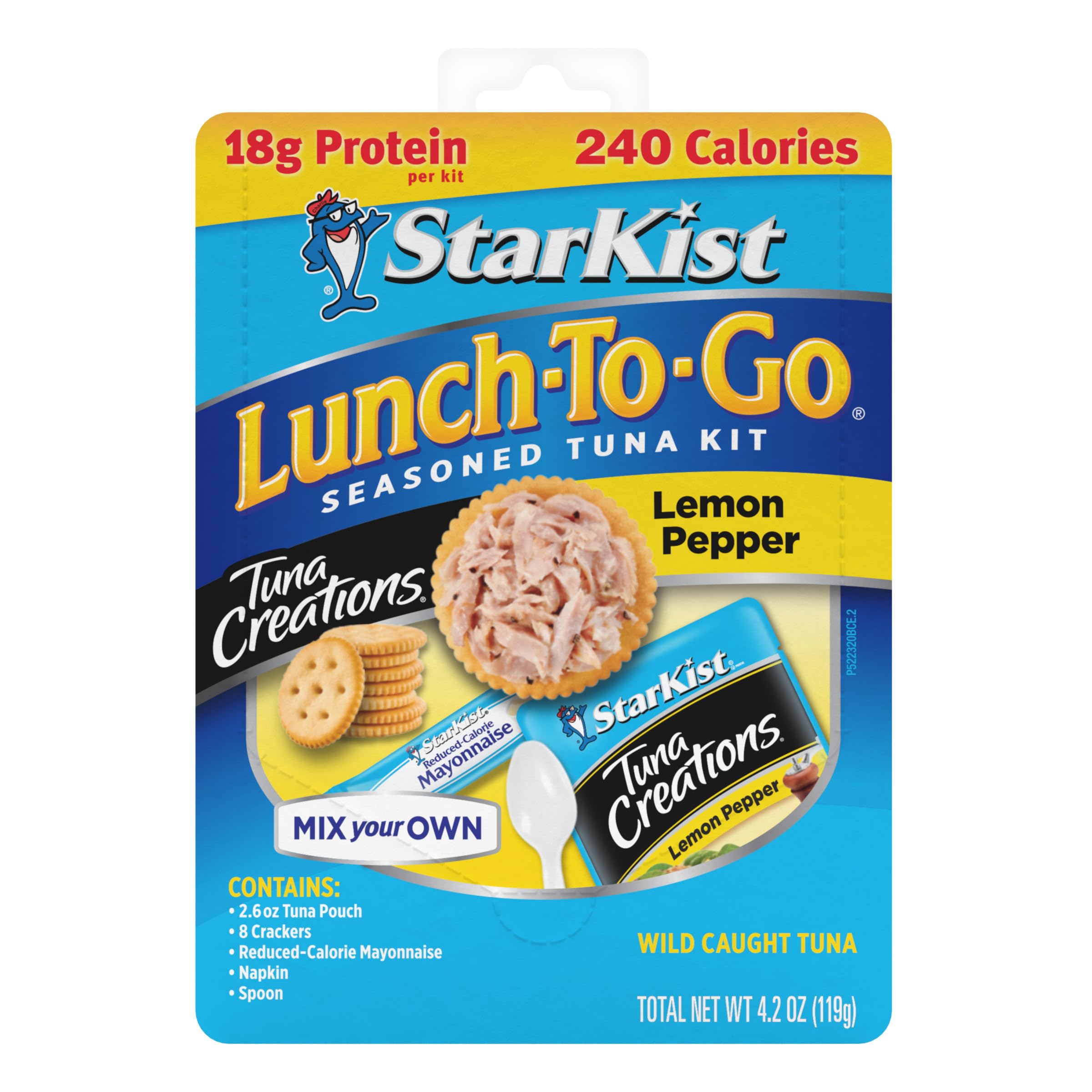 StarKist Lemon Pepper Tuna Salad Kit - 12 Pack (4.2 oz Each) | Ready-to-Eat Protein Snack for Lunch, Office, School & Outdoor Activities
