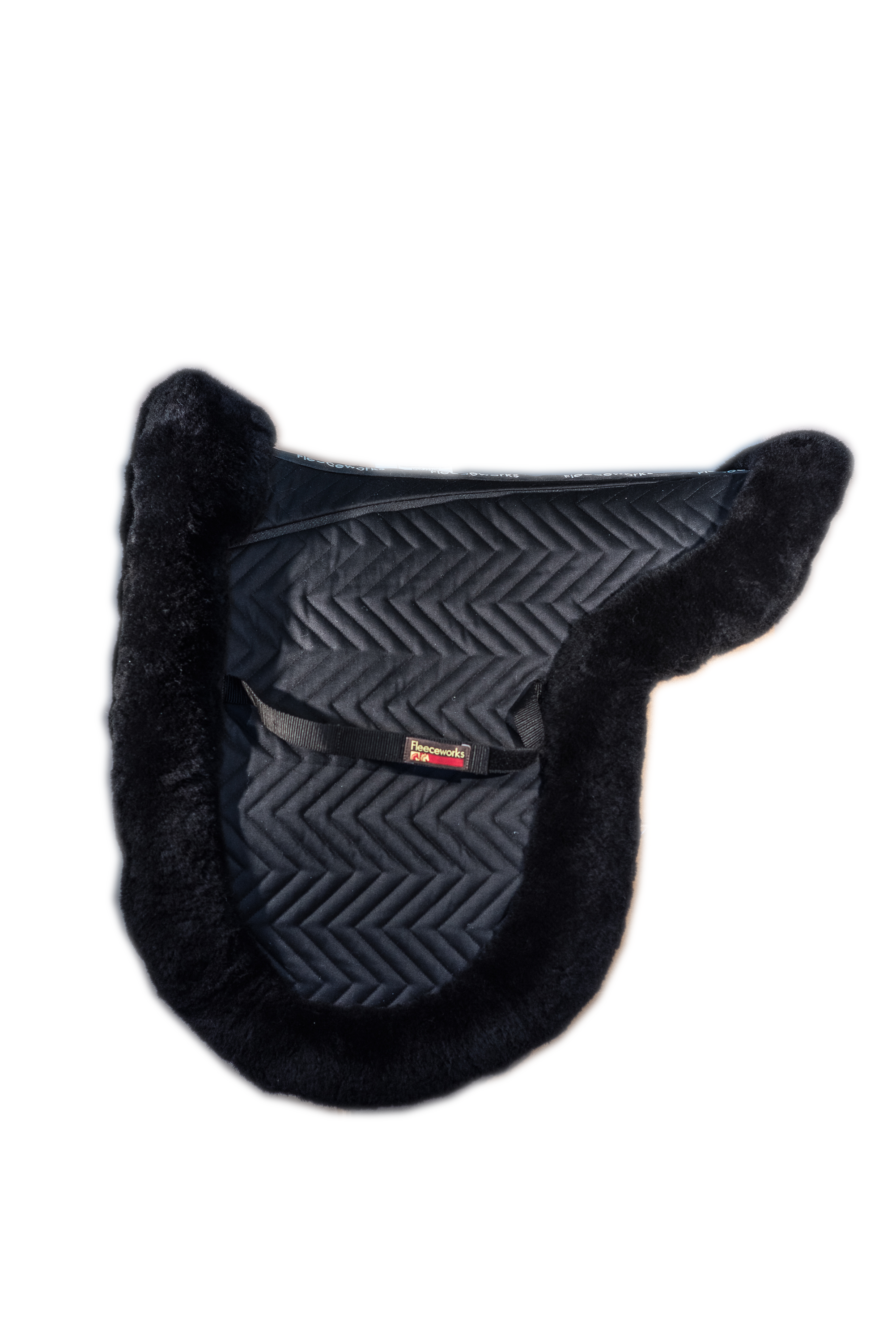 FXK Technology Sheepskin Dressage Saddle Pad with Full Trim - Breathable & Comfortable Horse Riding Pad for Equestrian Training & Show Jumping - Perfect for Dressage, Jumping & Trail Riding