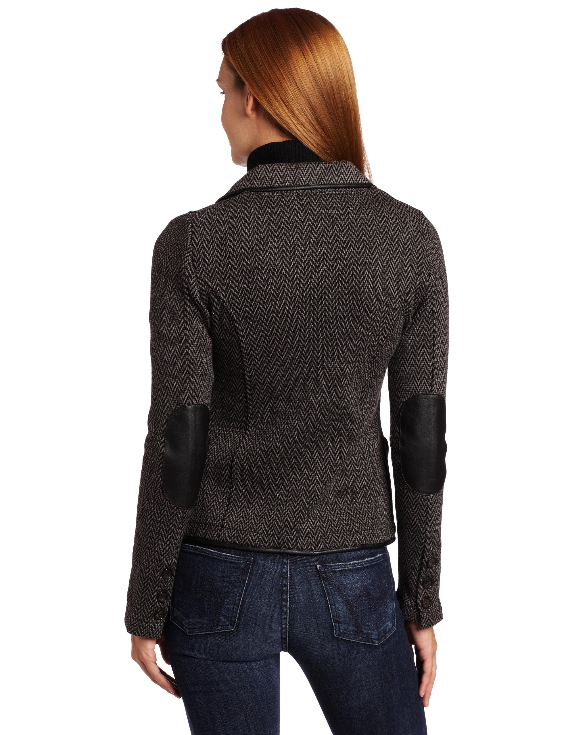 525 America Women's Herringbone Blazer - Classic Wool Jacket for Office & Business Attire | Professional Workwear for Women | Perfect for Meetings, Interviews & Formal Events