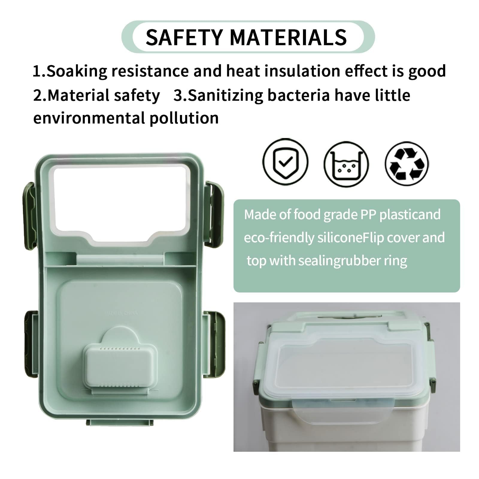 25lb Large Airtight Flour Storage Container with Wheels & Locking Lid - 4 Pack BPA-Free Food Storage Bins for Flour, Rice, Grains & Dry Foods - Includes Measuring Scoop - Perfect for Kitchen Pantry Organization & Bulk Food Storage (Green)