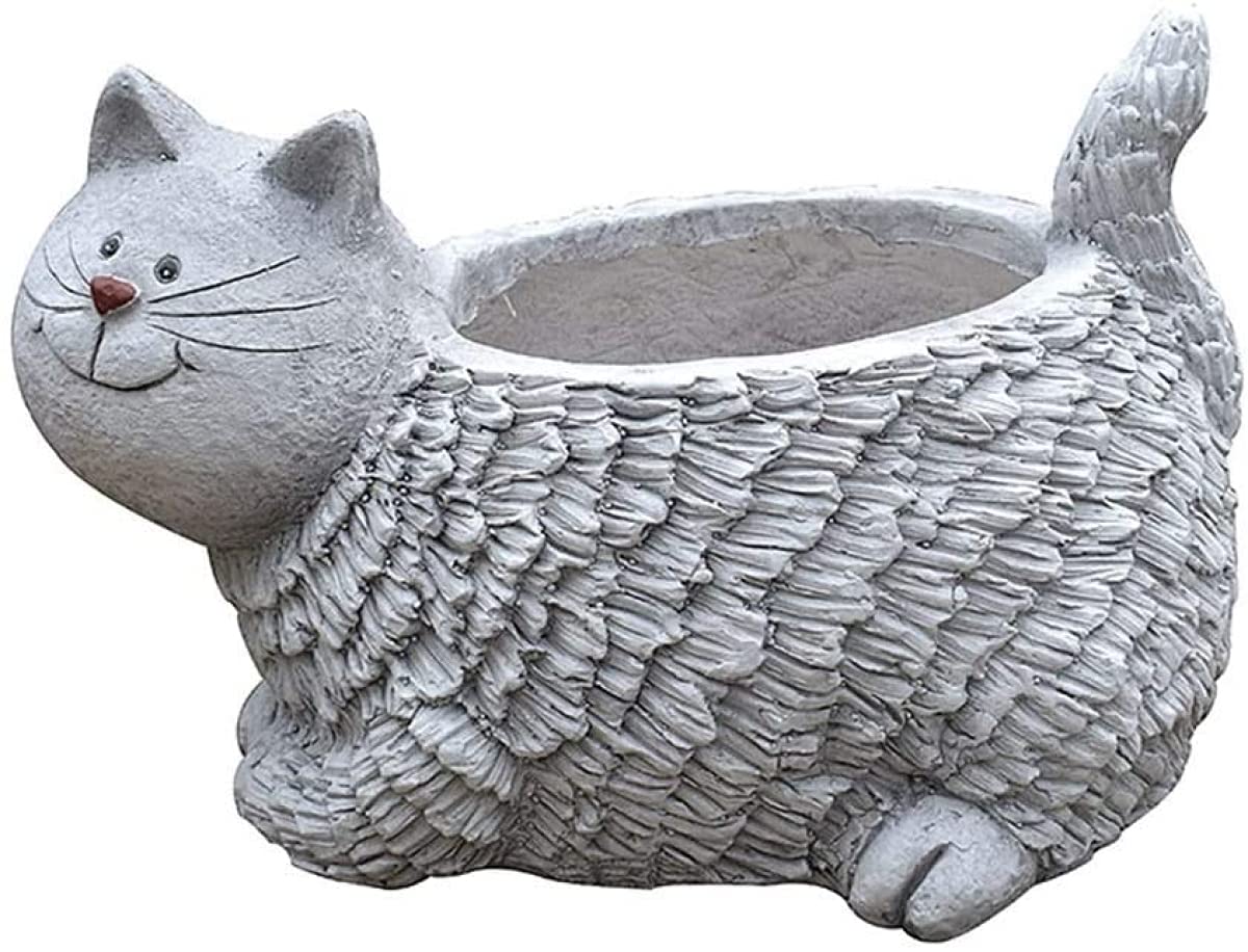 Unique Cat Sculpture Large Planters - Decorative Flower Pots for Succulents, Indoor & Outdoor Garden Decor | Perfect for Home, Office, and Patio Decorations
