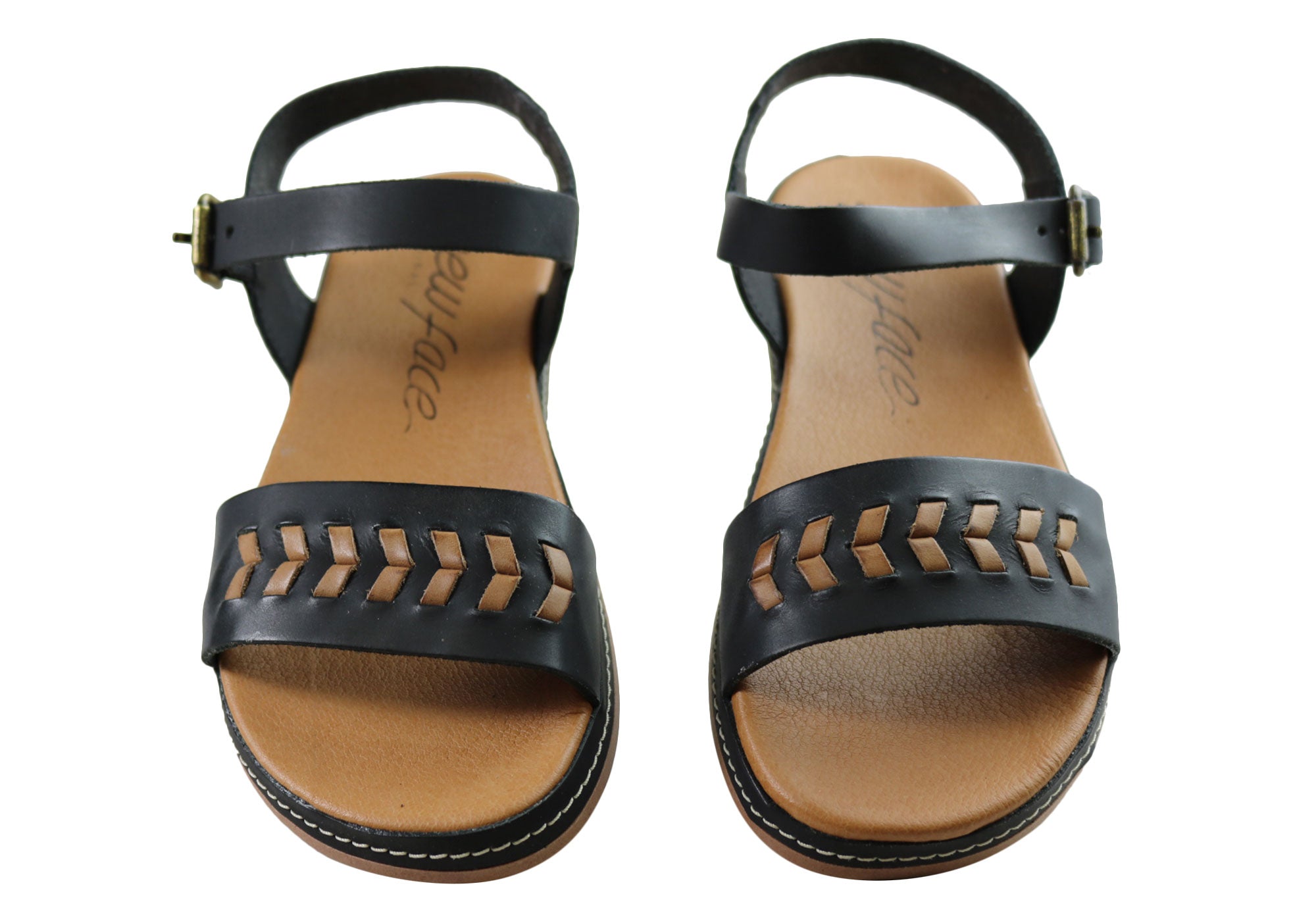New Face Paradise Women's Comfortable Leather Sandals - Handmade in Brazil - Perfect for Beach, Vacation & Summer Outfits