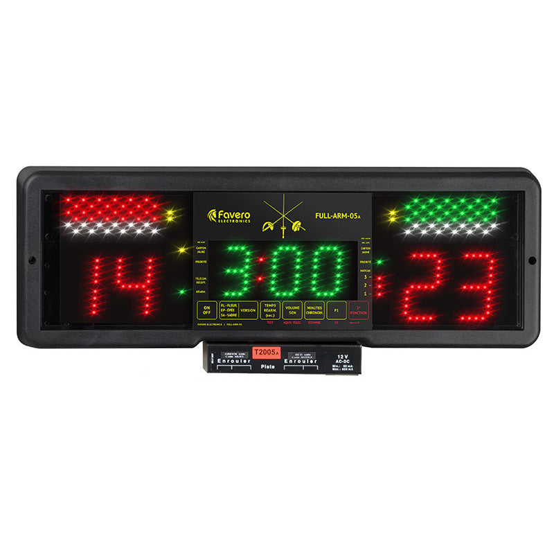 Favero Full Arm 05 Electronic Fencing Scoring Machine - Wall Mount Version for Foil, Epee & Sabre Training | Professional Fencing Equipment for Clubs & Home Practice