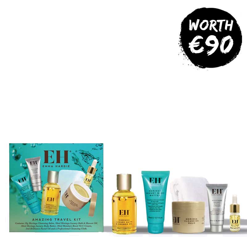 Emma Hardie Amazing Travel Kit - Luxury Skincare Set Worth €90 | Perfect for On-the-Go Beauty & Travel Essentials