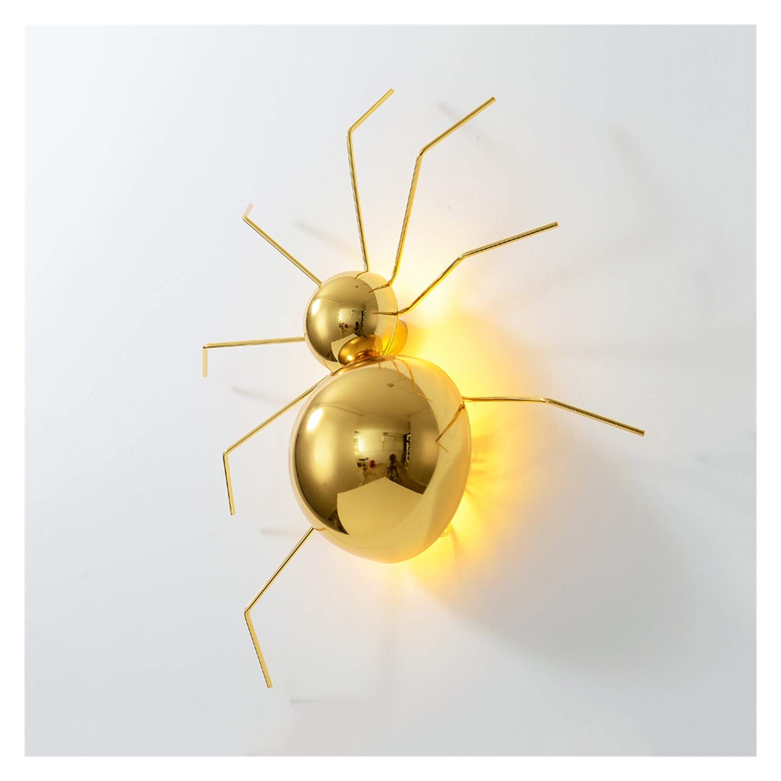 Modern Golden Spider Wall Sconce - Luxury Postmodern Wall Lamp for Living Room, Aisle, Restaurant & Cafe Decor - Medium Size - Elegant Ambient Lighting for Home & Commercial Spaces