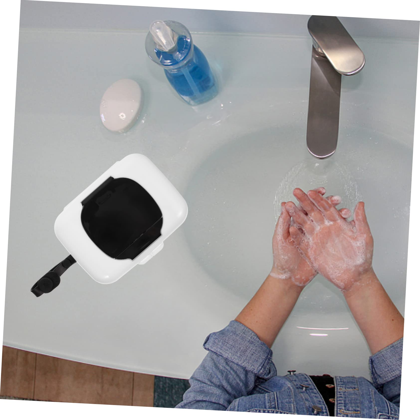 SAFIGLE Refillable Baby Wipes Dispenser Box - Portable Wet Wipes Holder for Travel, Pram & Diaper Bag - Hygienic Wipe Storage for Toddlers & Newborns (Perfect for On-the-Go Parents, Daycare & Nursery Use)