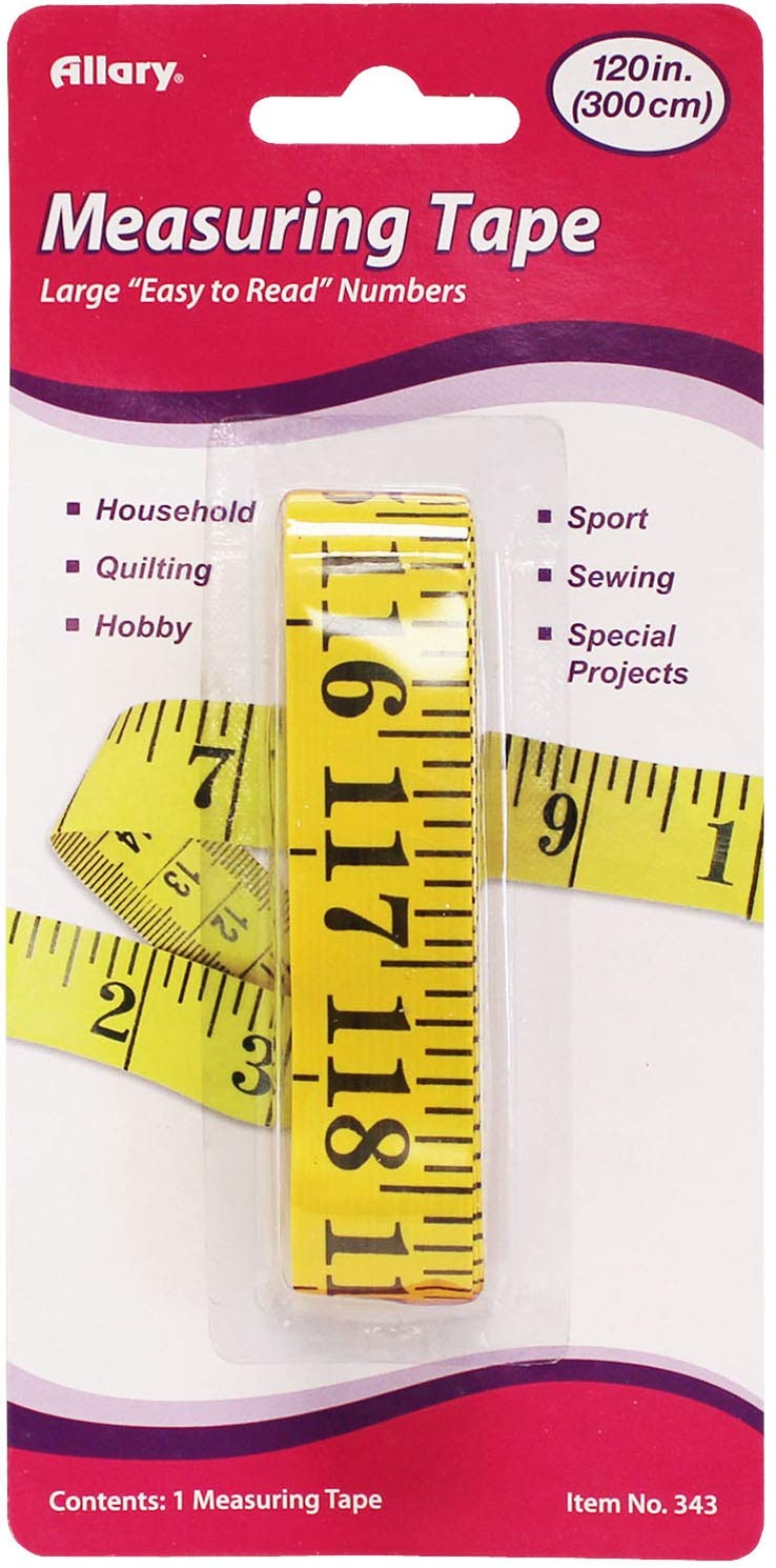 Allary 120-Inch Tape Measure - Self-Locking, Durable & Accurate Measuring Tool for DIY, Construction, Tailoring & Home Improvement Projects