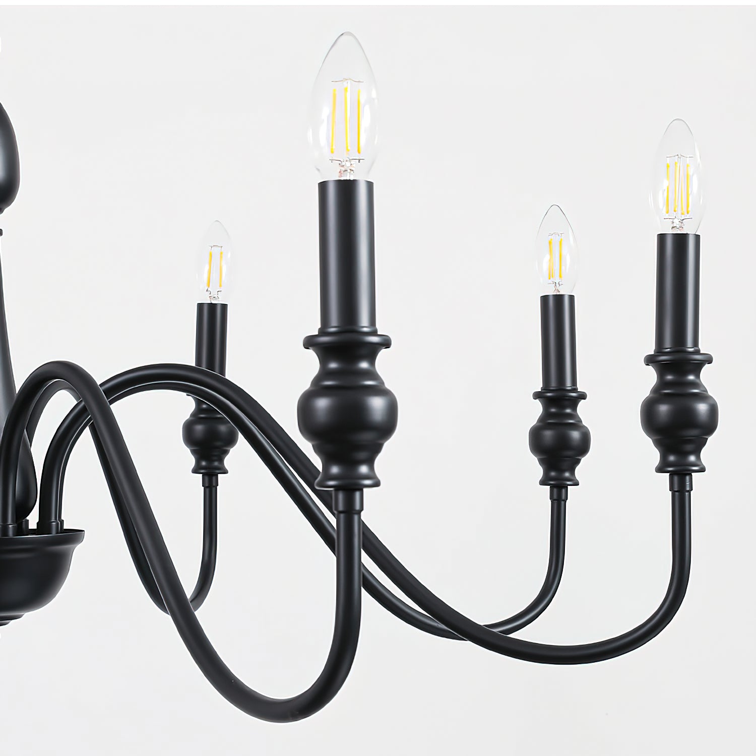 Baxton Candelabra Chandelier - Elegant 5-Light Crystal Ceiling Fixture for Dining Room, Bedroom & Living Room Lighting