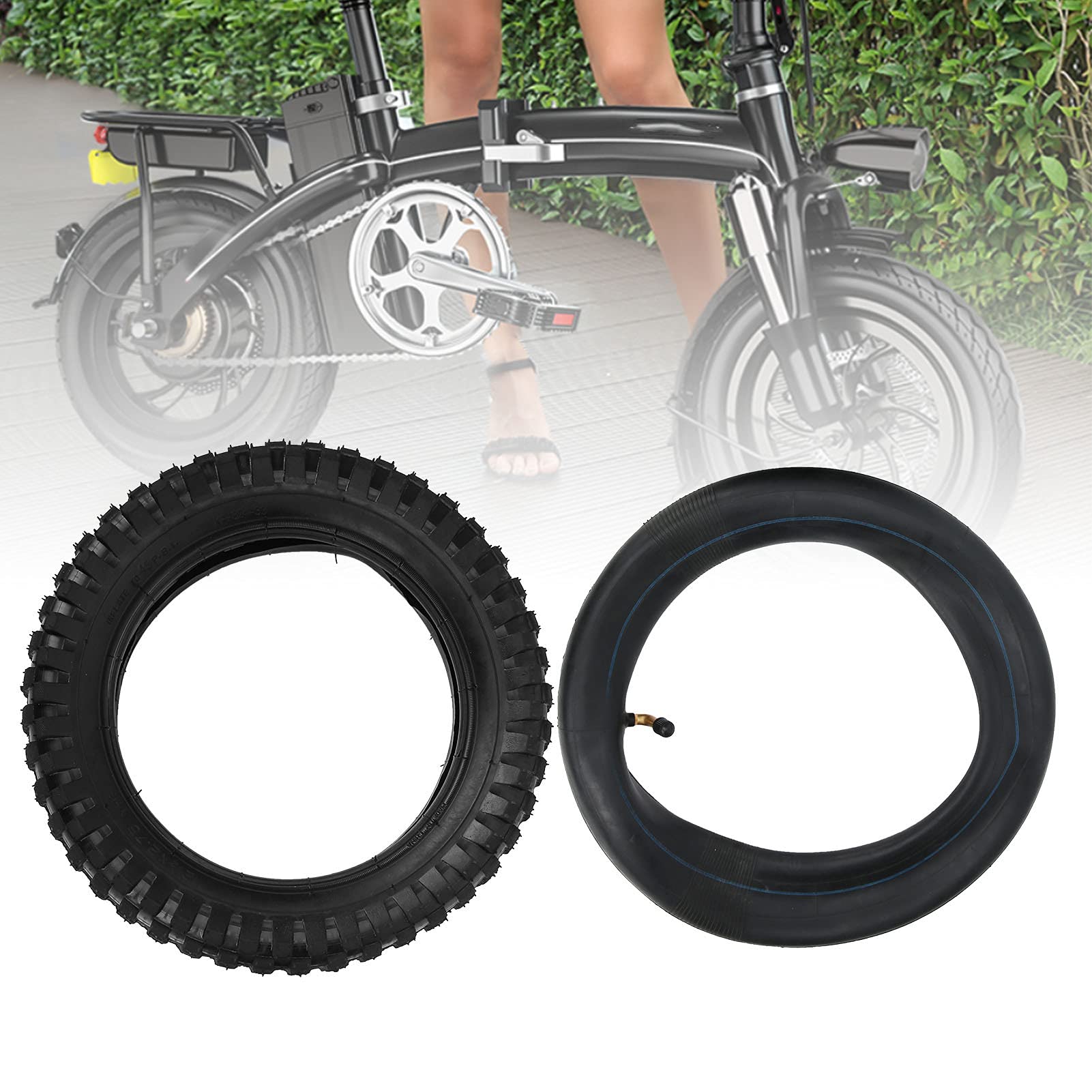 Rosvola Non-Slip Rubber Tire & Inner Tube for Electric Bikes - Perfect for Commuting, Off-Road Adventures & Urban Cycling