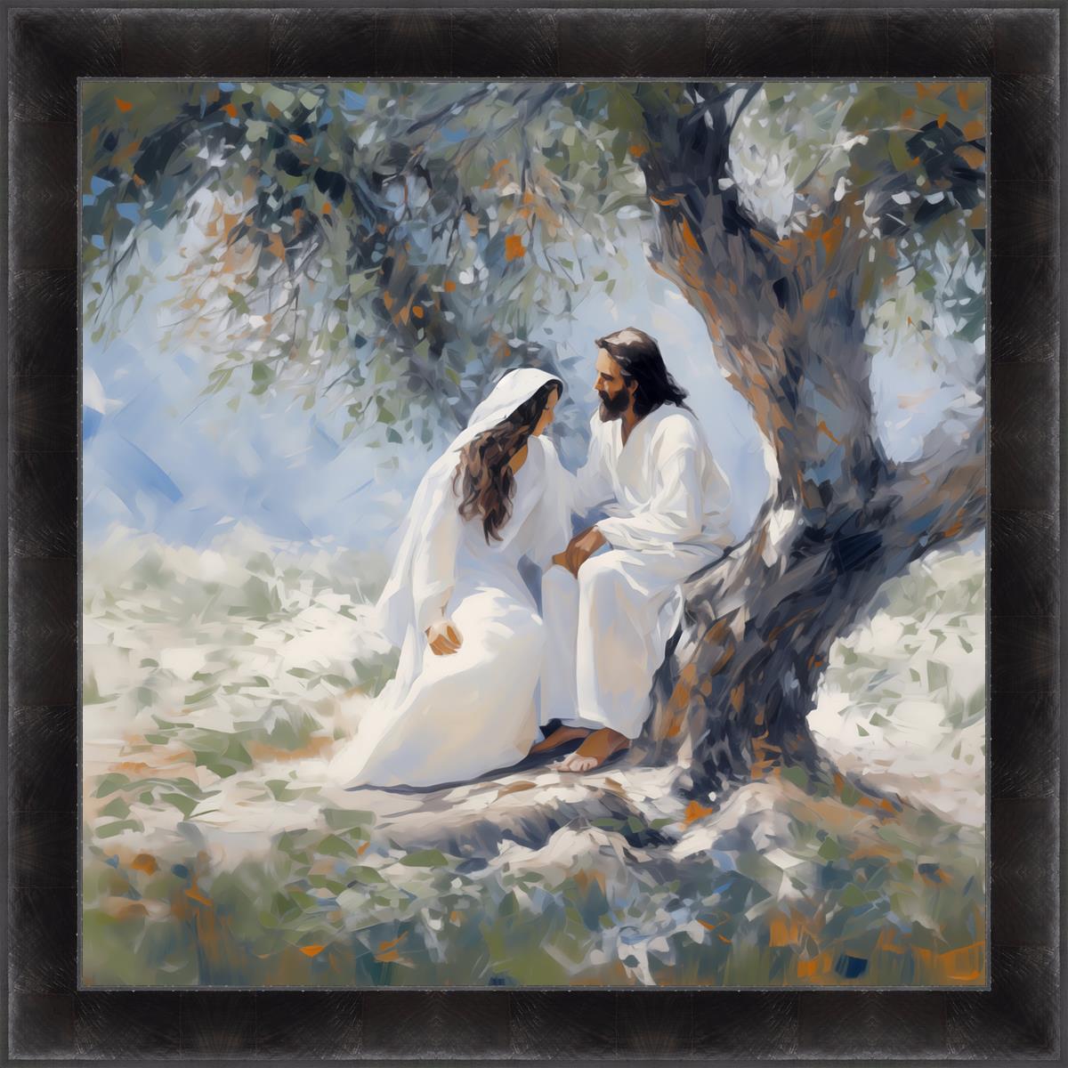 Abide With Me Large Wall Art - Inspirational Canvas Print for Home Decor, Living Room, Bedroom & Office - Perfect for Gifts & Spiritual Spaces