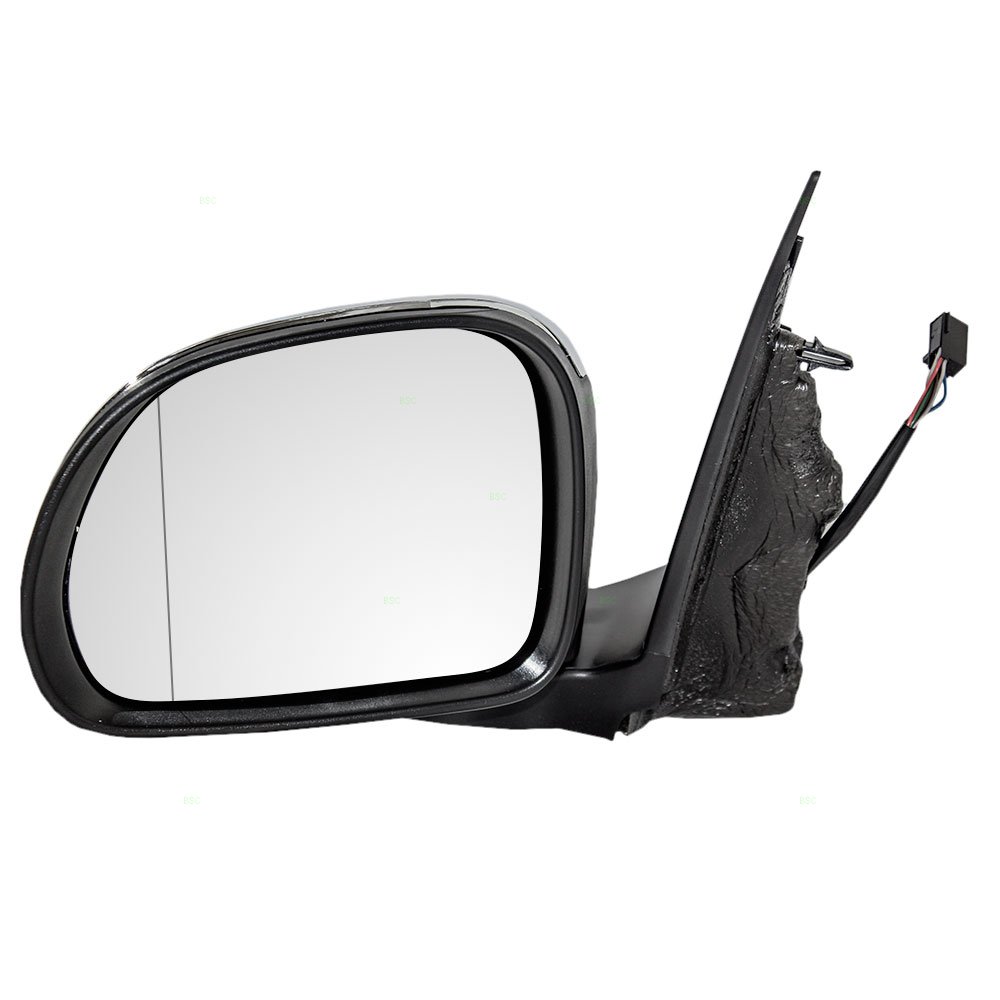 Replacement Heated Power Side View Mirror with Blind Spot Glass & Chrome Cover - Compatible with 2014-2015 Fiat 500L (Part #68225416AA) - Enhanced Visibility & Safety for City Driving & Parking