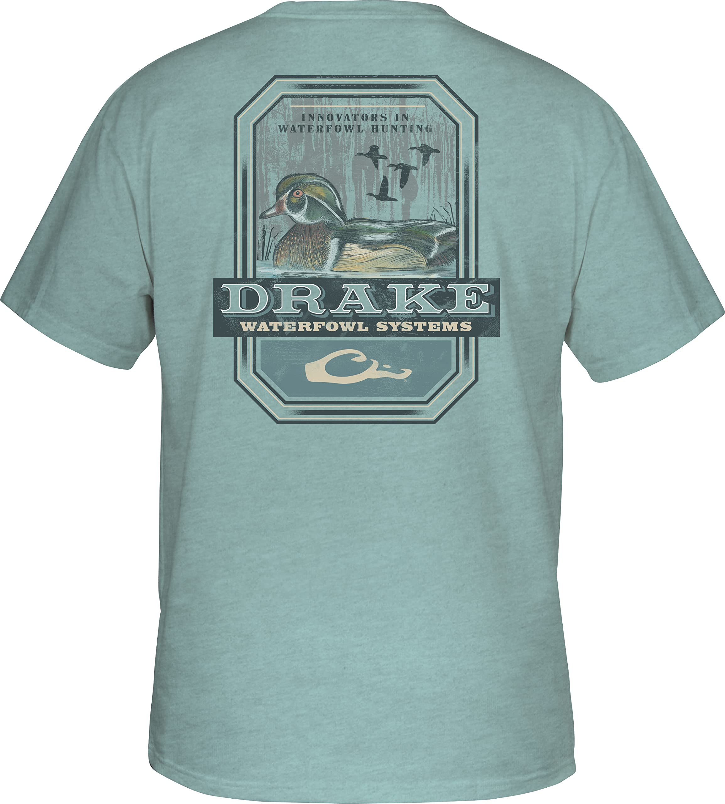 Drake Waterfowl Local Smokey Short Sleeve T-Shirt for Men - Comfortable Casual Tee for Outdoor Activities, Hunting, and Everyday Wear
