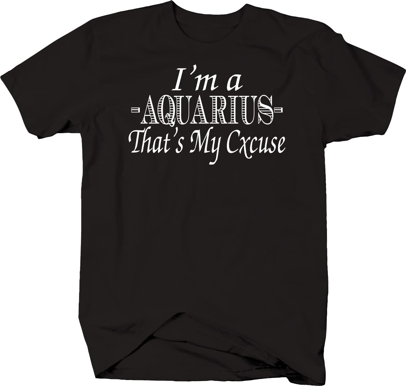 Funny Aquarius Zodiac T-Shirt for Men - Black Graphic Tee - Perfect for Birthday Gifts & Casual Wear