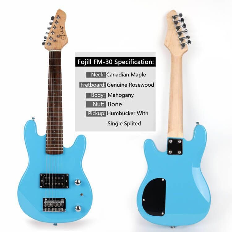 30 Inch Beginner Electric Guitar Kit for Kids & Teens - Starter Package with Amp, 600D Gig Bag, Picks, Cable, Strap & Extra Strings (Blue) - Perfect for Home Practice, Music Lessons & Rock Band Performances