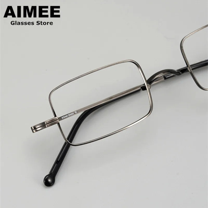 Stylish Aimee Unisex Full Rim Small Square Titanium Eyeglasses Frame 88083 - Lightweight & Durable for Work, Reading & Everyday Wear