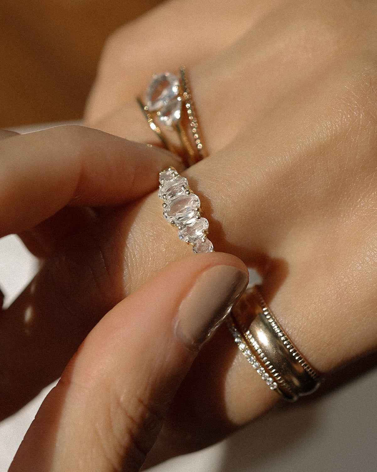 Bijette Ring with White Topaz Stone - Elegant Sterling Silver Jewelry for Women | Perfect for Weddings, Anniversaries & Special Occasions
