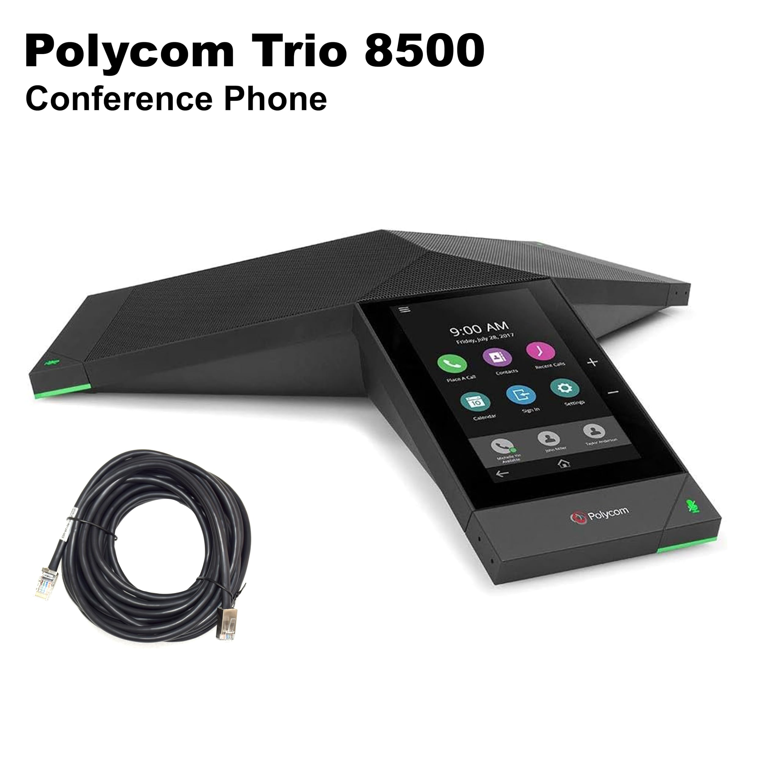 Polycom Trio 8500 IP Conference Phone | Wired & Wireless Bluetooth Speakerphone | Certified Refurbished | Ideal for Office Meetings & Remote Work
