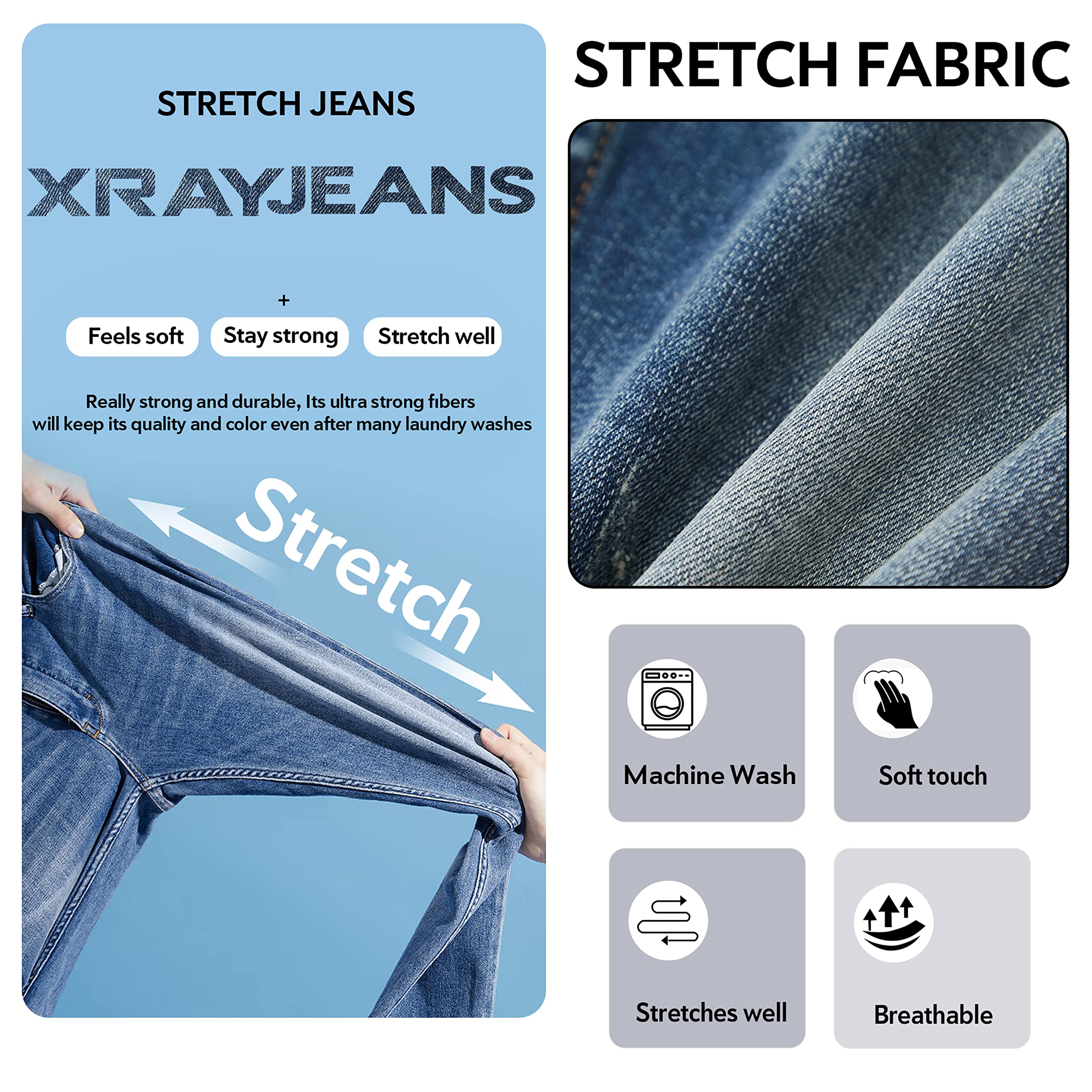 X RAY Boys Moto Denim Jeans - Stylish Kids' Motorcycle Jeans for Boys, Durable & Comfortable Denim Pants - Perfect for Riding, School & Casual Wear