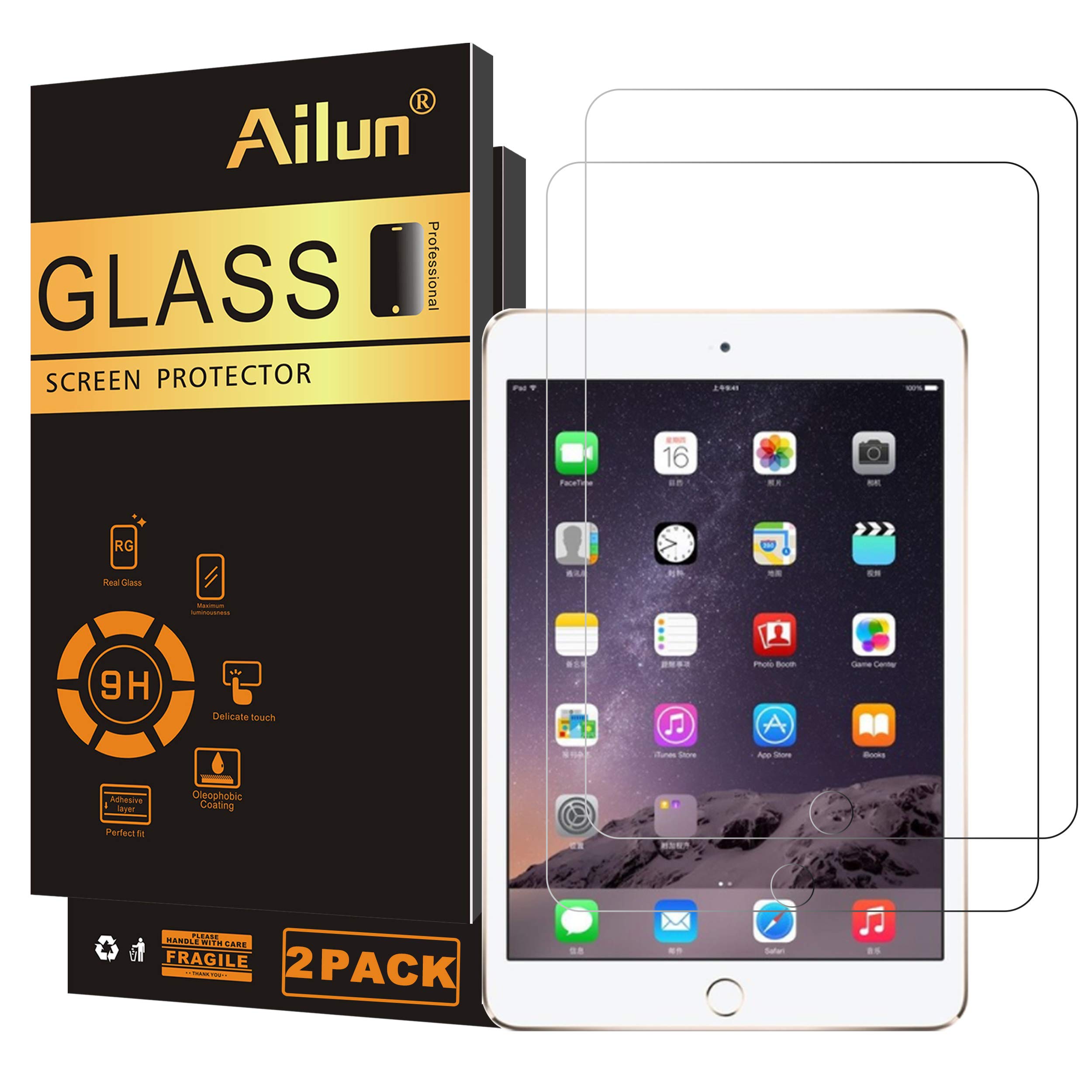 Ailun Tempered Glass Screen Protector for iPad 9.7 Inch (2018/2017 Model, 6th/5th Gen), iPad Air 1/2, iPad Pro 9.7