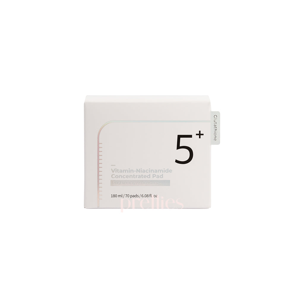 Numbuzin No.5 Vitamin Niacinamide Concentrated Pads - 70 Count | Brightening & Pore Care | Korean Skincare for Glowing Skin | Perfect for Daily Toner Step & Travel Skincare Routine