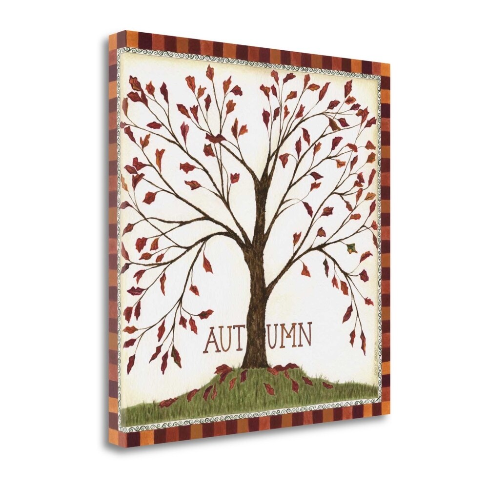 Autumn By Cindy Shamp - Premium Giclee Art Print on Gallery Wrapped Canvas - Ready to Hang Wall Decor for Living Room, Bedroom & Office