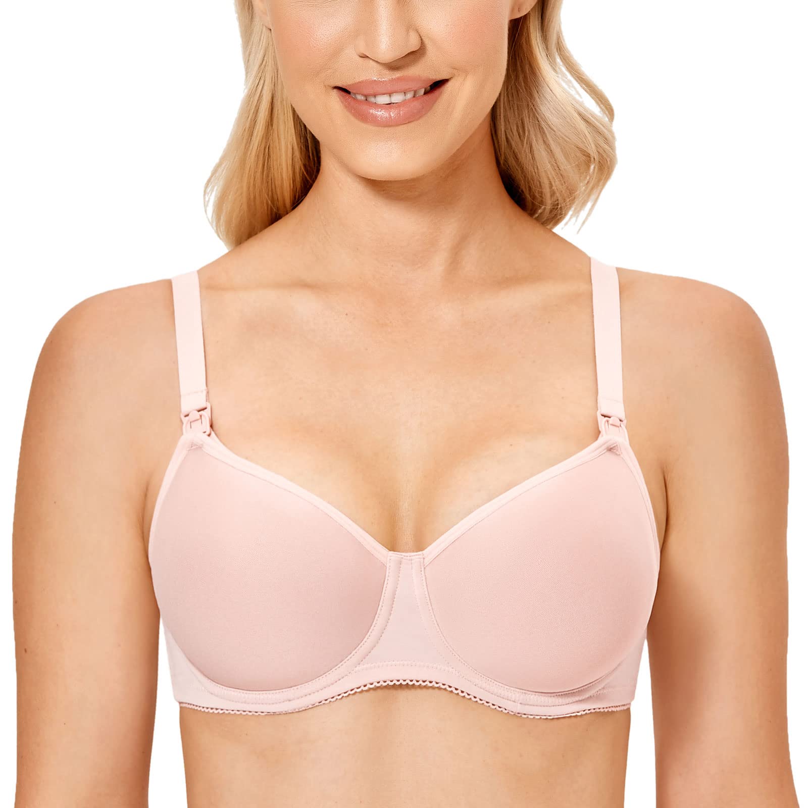 Gratlin Women's Underwire Nursing Bra - Lightly Padded Maternity Bra for Breastfeeding with Push Up Support | Comfortable Nursing Bras for Daily Wear & Pumping