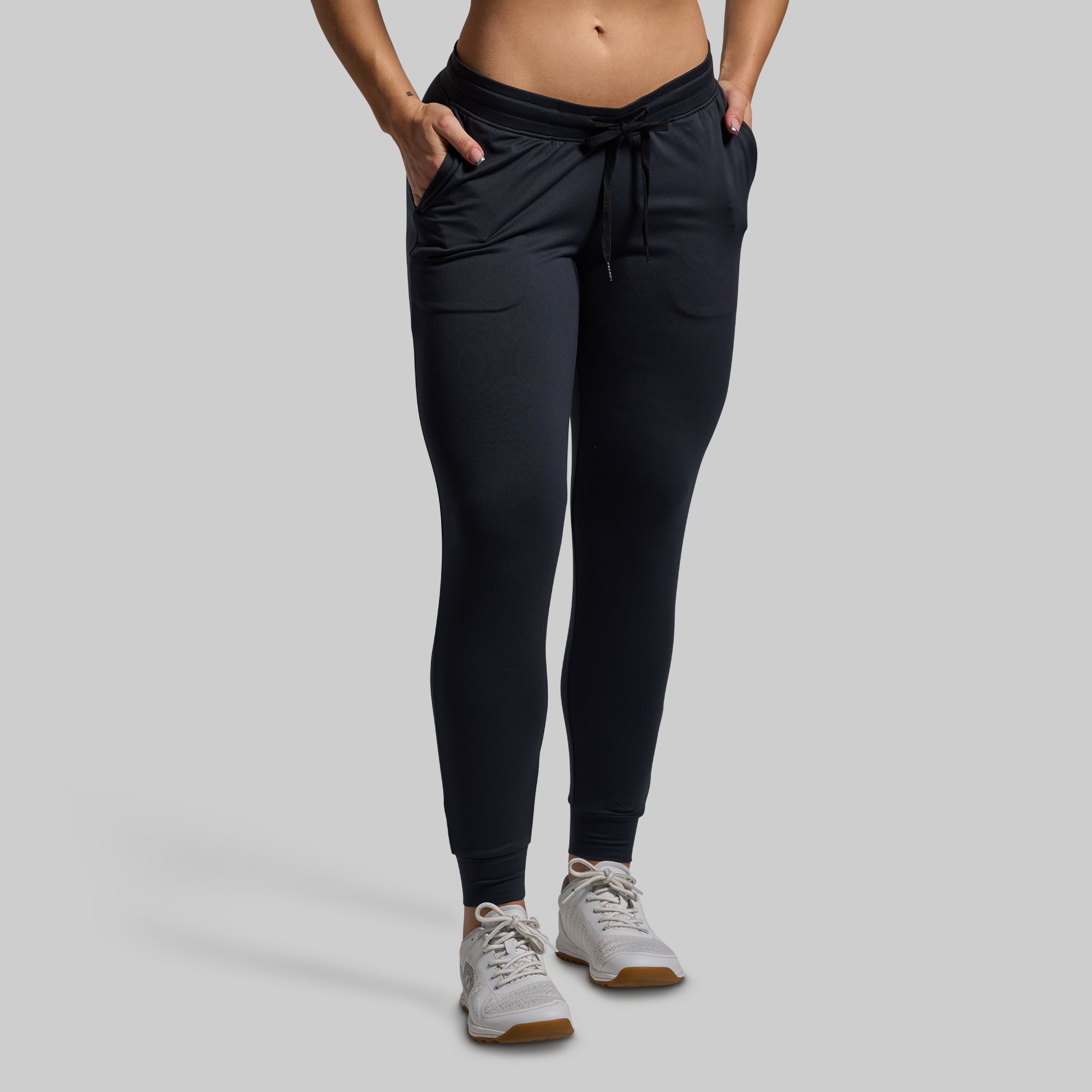 Women's Low Rise Athleisure Jogger Pants - Soft Lounge Pants for Yoga, Running & Casual Wear (Black) | Perfect for Relaxing at Home, Gym Workouts & Everyday Comfort