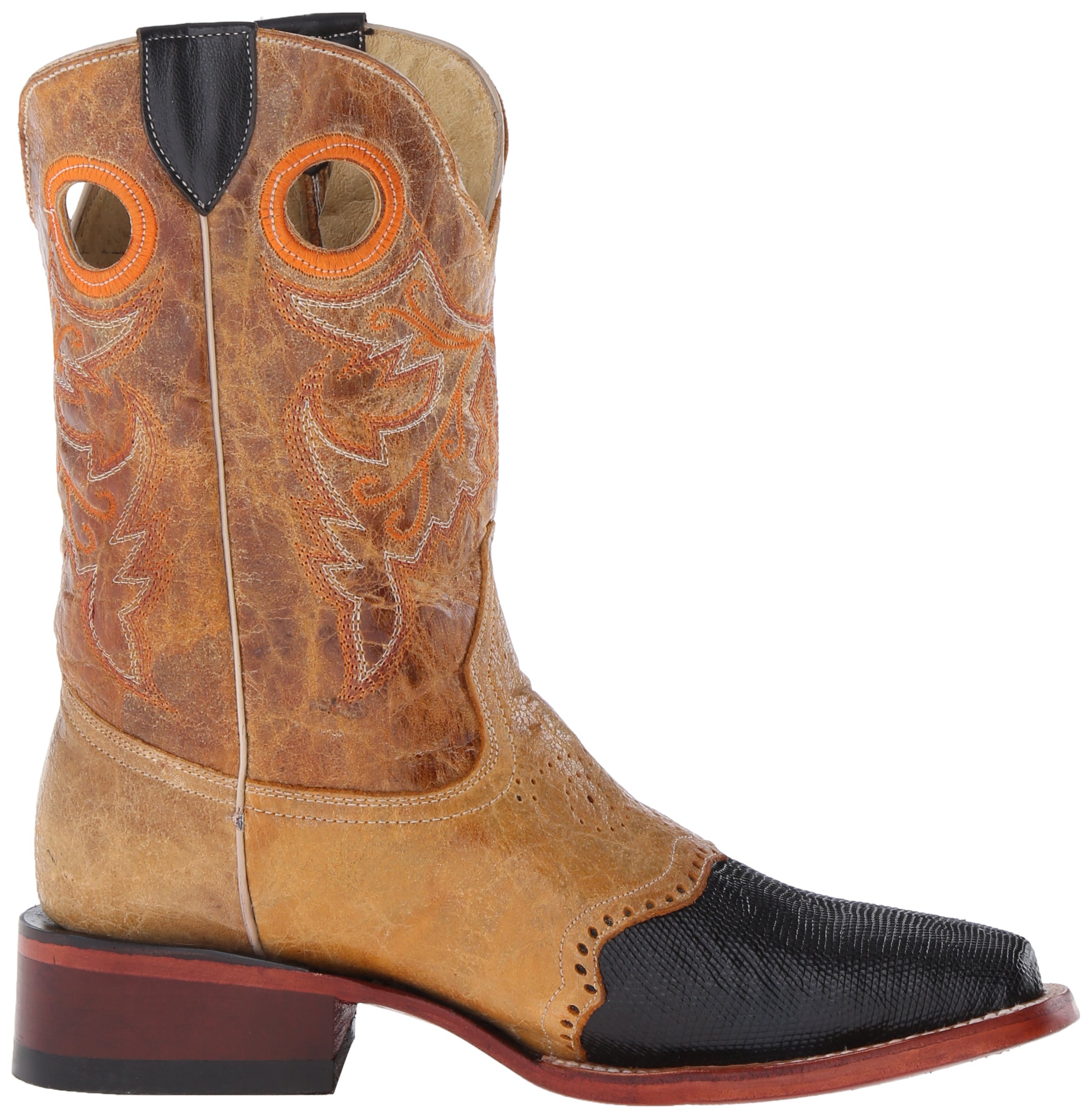 Men's Genuine Lizard Skin Vamp Western Cowboy Boots - Durable & Stylish for Rodeo, Country Dance & Western Fashion