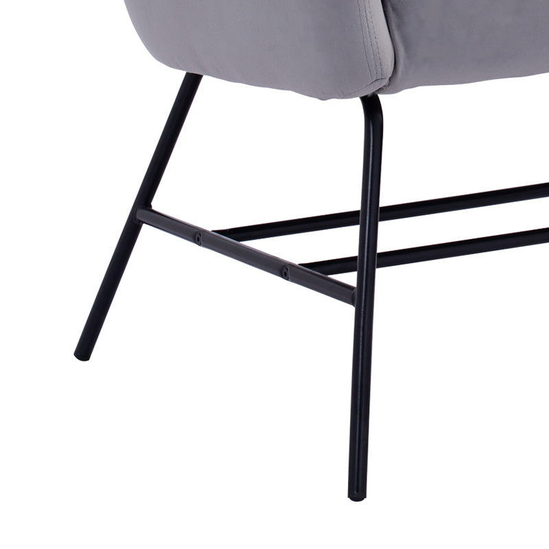 GALEN Modern Lounge Chair - Ash Grey Upholstered Accent Chair for Living Room, Bedroom & Office - Comfortable Relaxing Seating Furniture for Home Decor