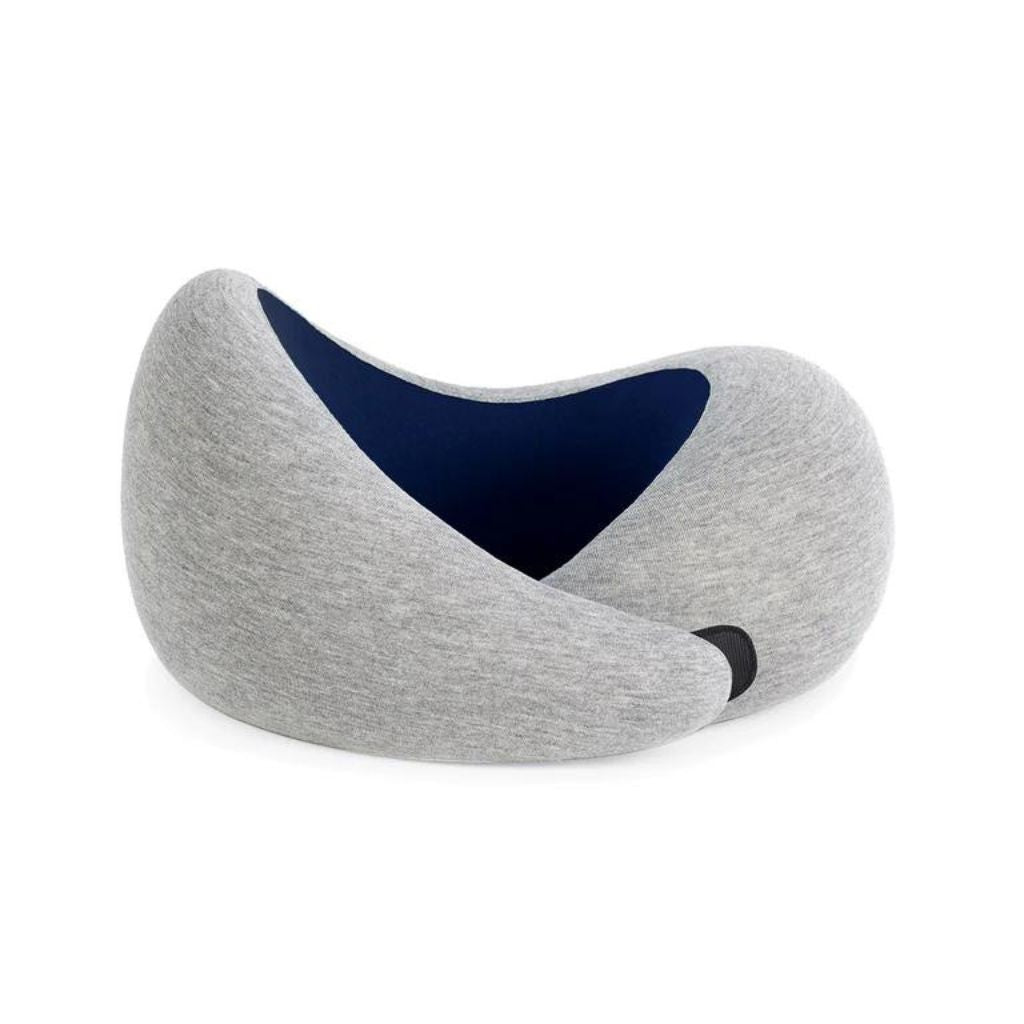 OstrichPillow Go Neck Pillow - Midnight Deep Blue Travel Pillow for Airplane, Car & Office - Comfortable Support for Neck & Head During Travel, Work & Naps