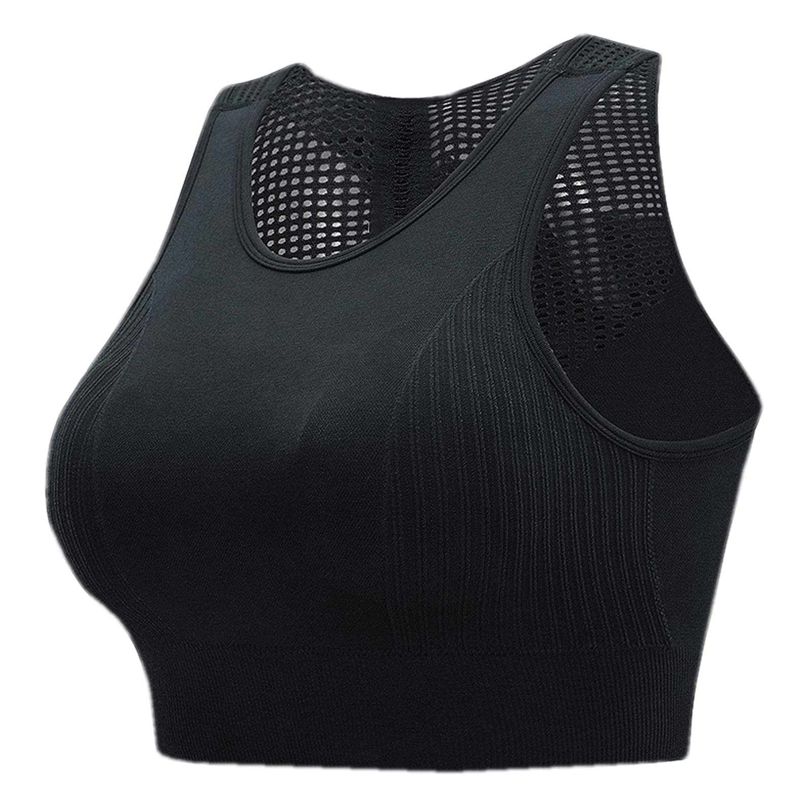 MIASHUI Women's Longline Sports Bra - Seamless Yoga & Running Top for Workouts