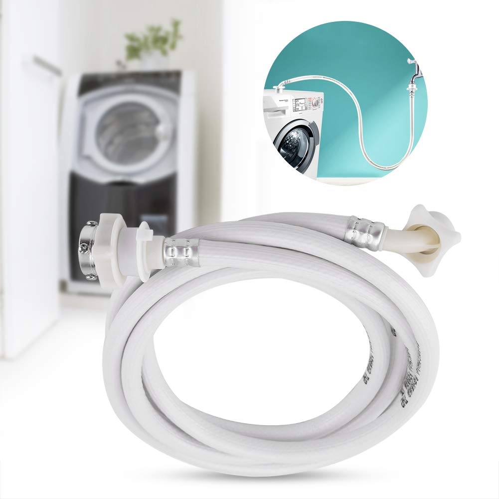 Washing Machine Water Inlet Hose - White Long Length Washer Pipe Connector for Laundry Appliances | Perfect for Front Load & Top Load Washing Machines