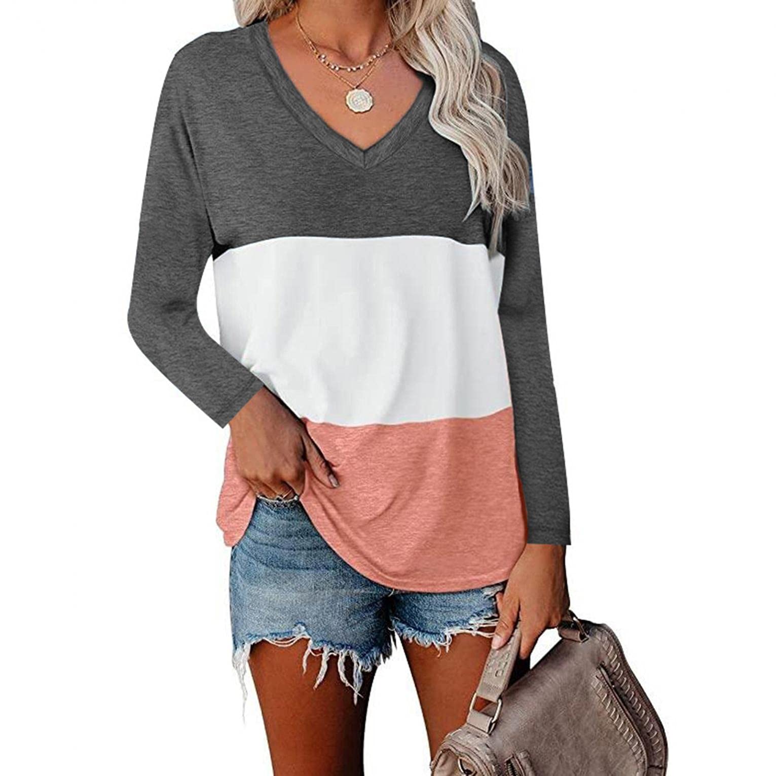 Women's Long Sleeve Tunic Tops - Stylish Graphic Pullover Sweaters & Casual Sweatshirts for Everyday Wear | Perfect for Work, Weekend Outfits and Layering