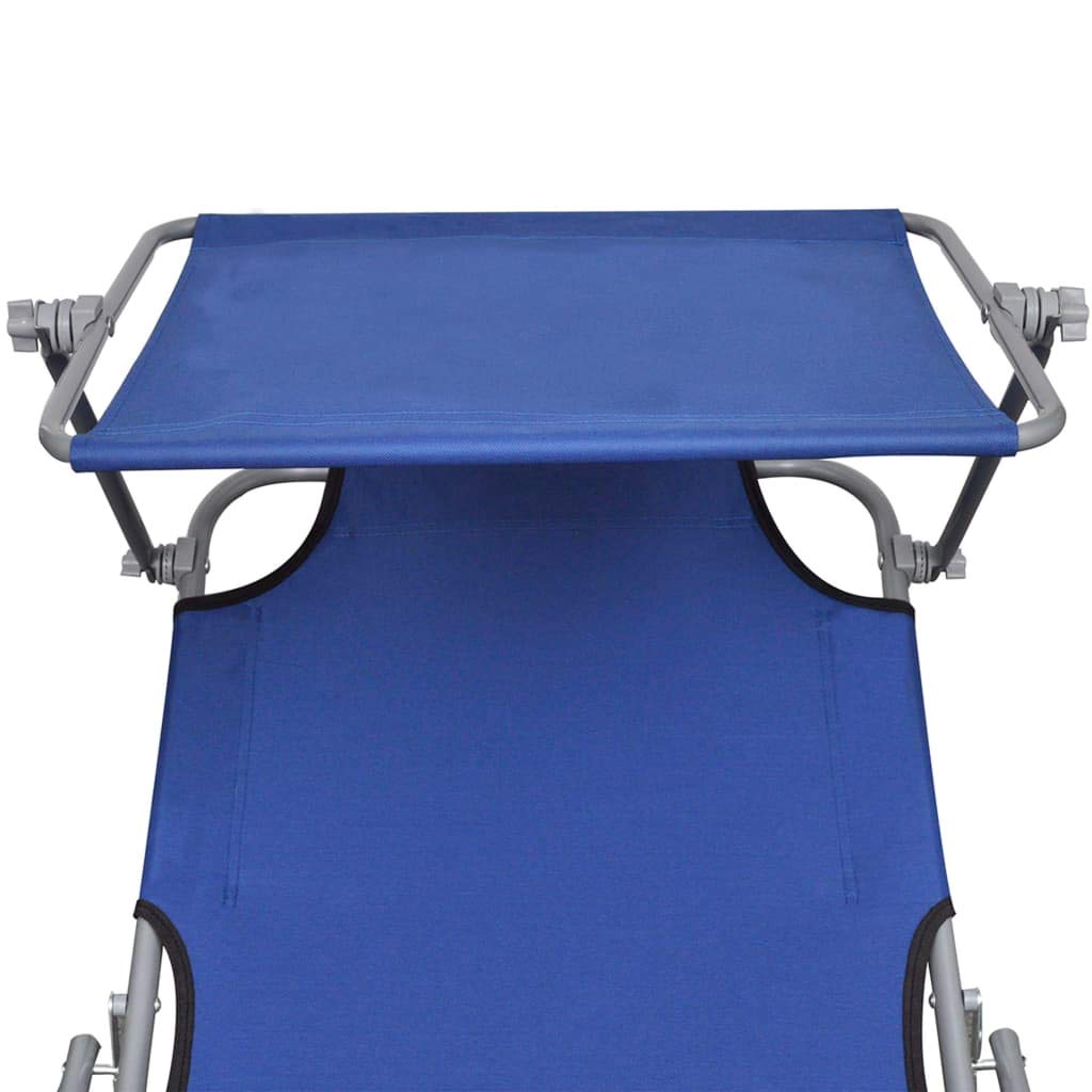 **Portable Folding Sun Lounger with Adjustable Canopy – Lightweight Aluminum Chaise Lounge Chair for Outdoor Relaxation – Perfect for Poolside, Beach, Patio, and Backyard**