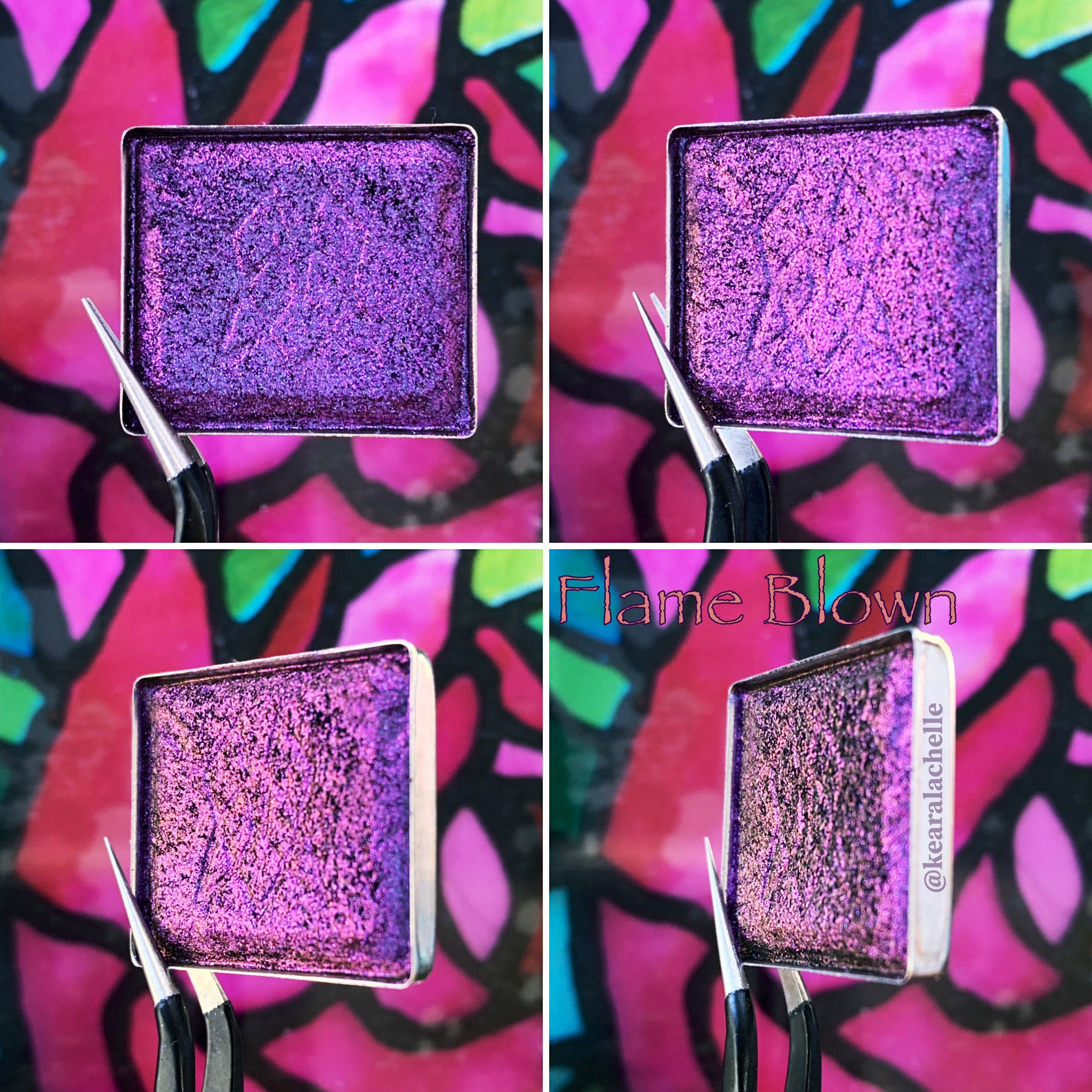 Flame Blown - Multichrome Jewel-Toned Eyeshadow Palette | Long-Lasting Pigmented Makeup for Party, Night Out & Special Occasions