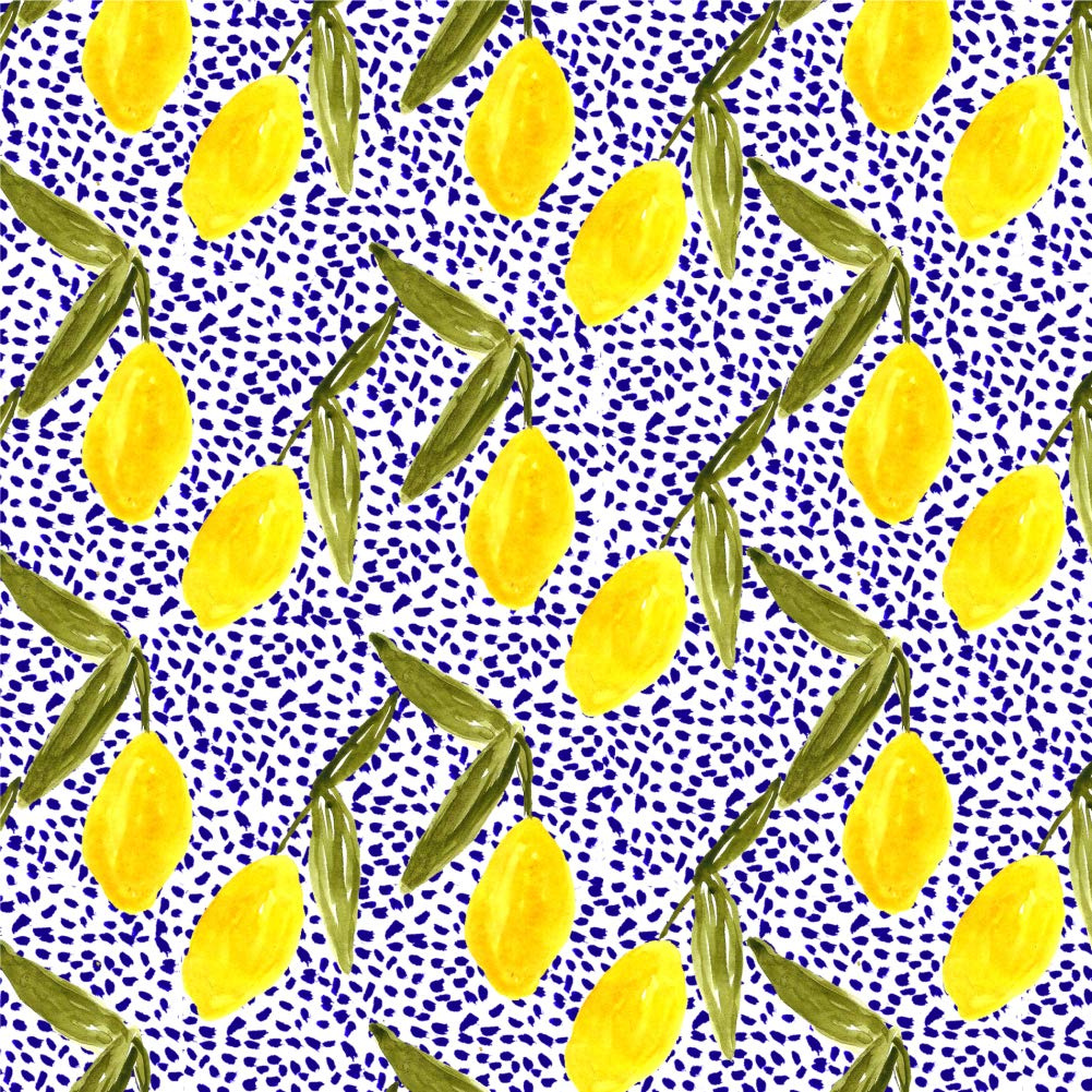 GRAPHICS & MORE Lemons and Dots Gift Wrap Paper Rolls - Perfect for Birthday, Wedding, Baby Shower & Holiday Present Wrapping