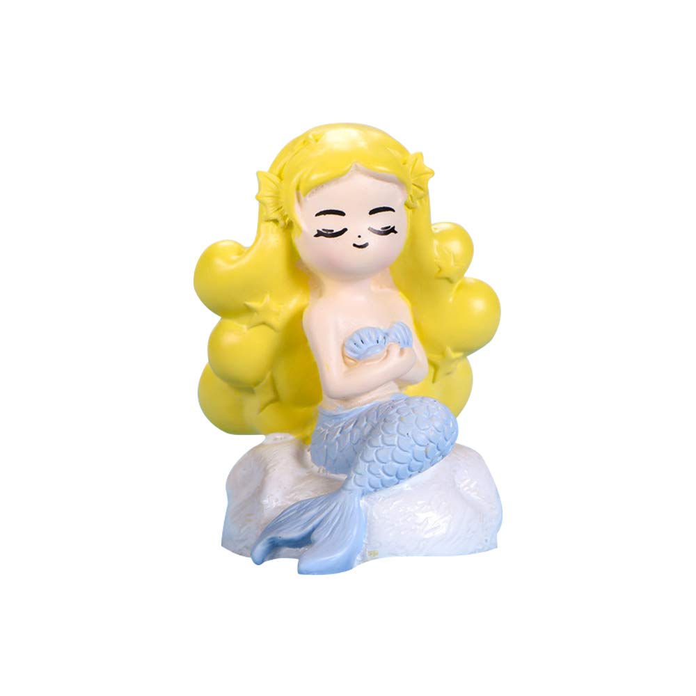 Clest F&H Sleeping Mermaid Figurine - Miniature Marine Landscape Decor for Fish Tank, DIY Resin Crafts, Micro Landscape Gardening & Bonsai Ornaments - Perfect for Aquarium Decor, Fairy Garden & Home Décor