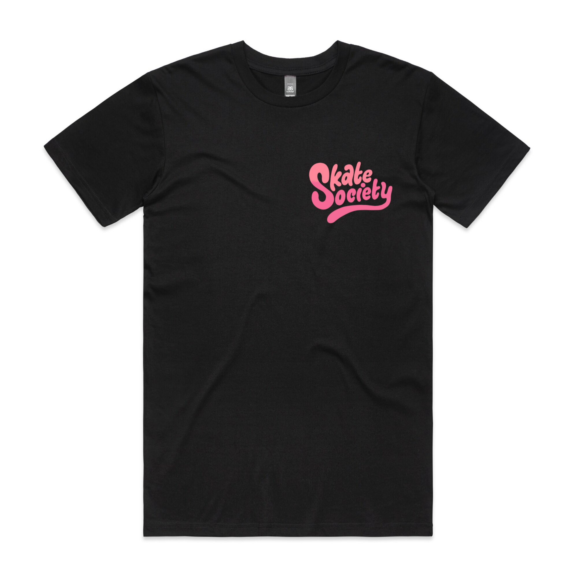 Skate Society Logo Men's Graphic T-Shirt - Black Cotton Tee for Skateboarding, Streetwear & Casual Outfits