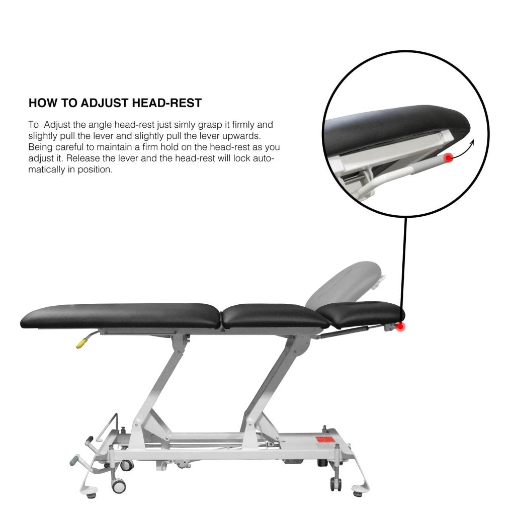 VIVANOVA Professional Deluxe Electric Massage Table with 2 German Dewert Motors - RMT Certified Massage Bed for Chiropractic, Spa & Physical Therapy Treatments