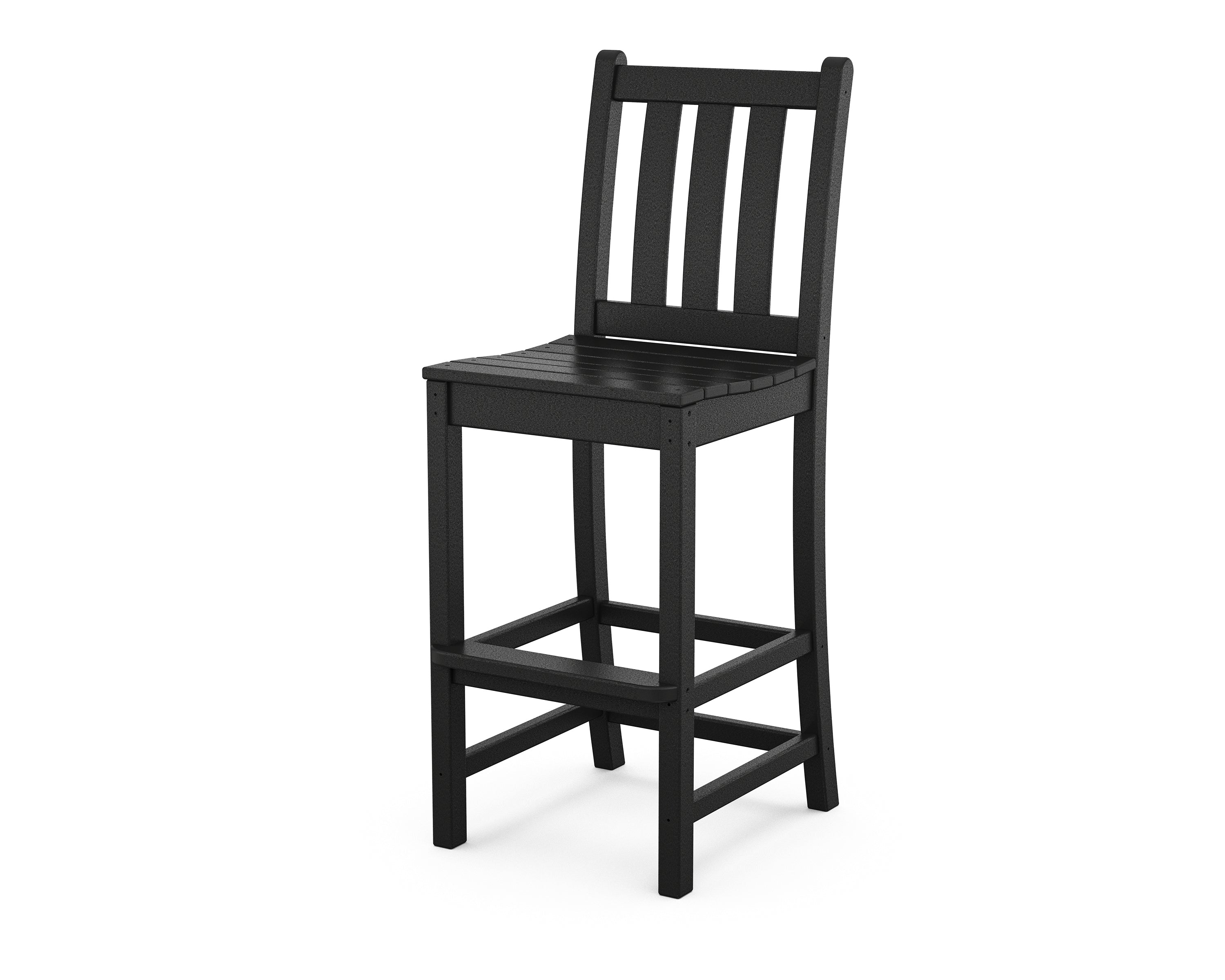 POLYWOOD Traditional Garden Bar Side Chair - Outdoor Patio Furniture, Weather-Resistant & Durable - Perfect for Backyard, Poolside, and Restaurant Use