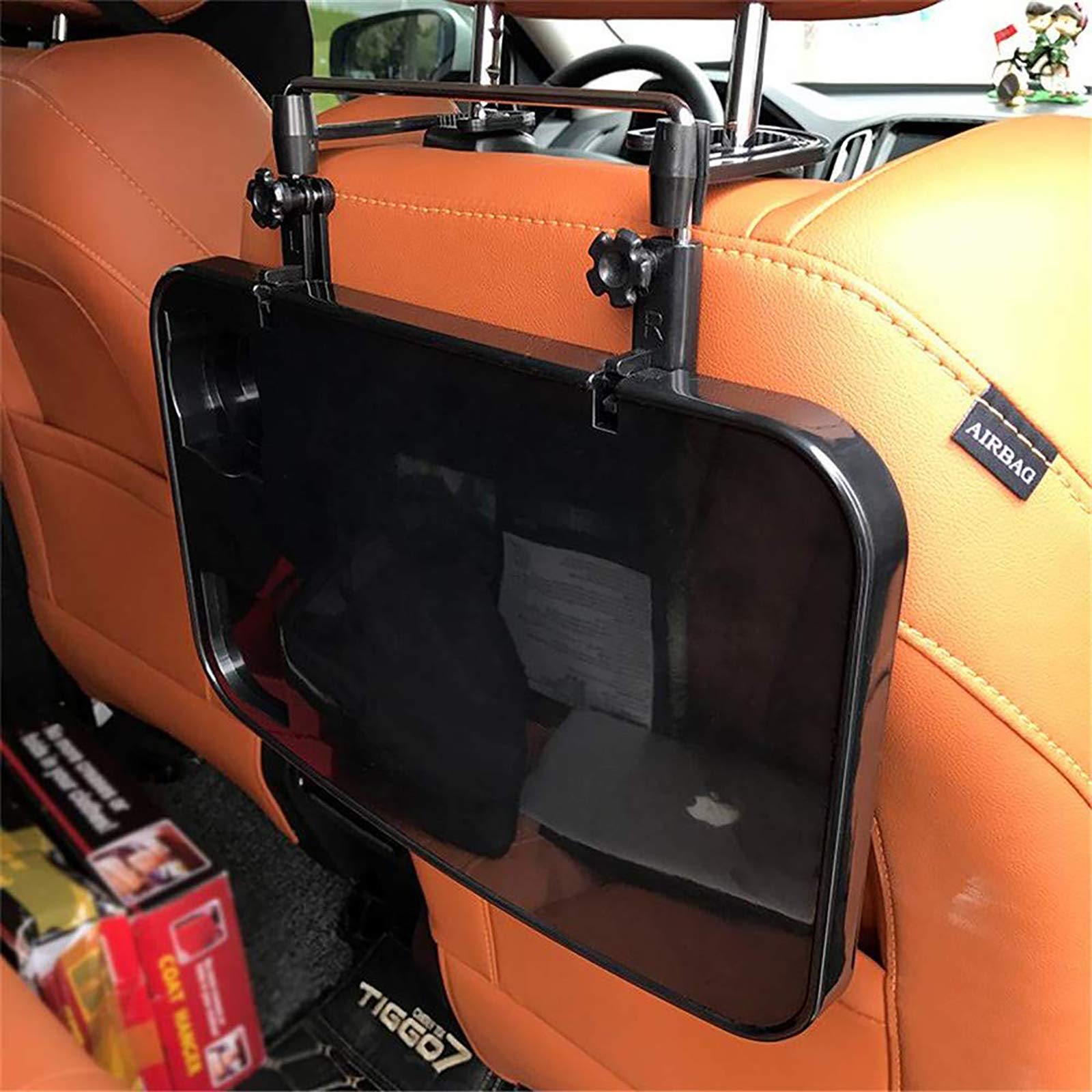 XINDELL Universal Foldable Car Steering Wheel Tray - Portable Laptop Desk & Food Tray with Cup Holder for Drivers, Kids, Road Trips - Fits All Vehicles - Perfect for Working, Eating & Entertainment On-The-Go