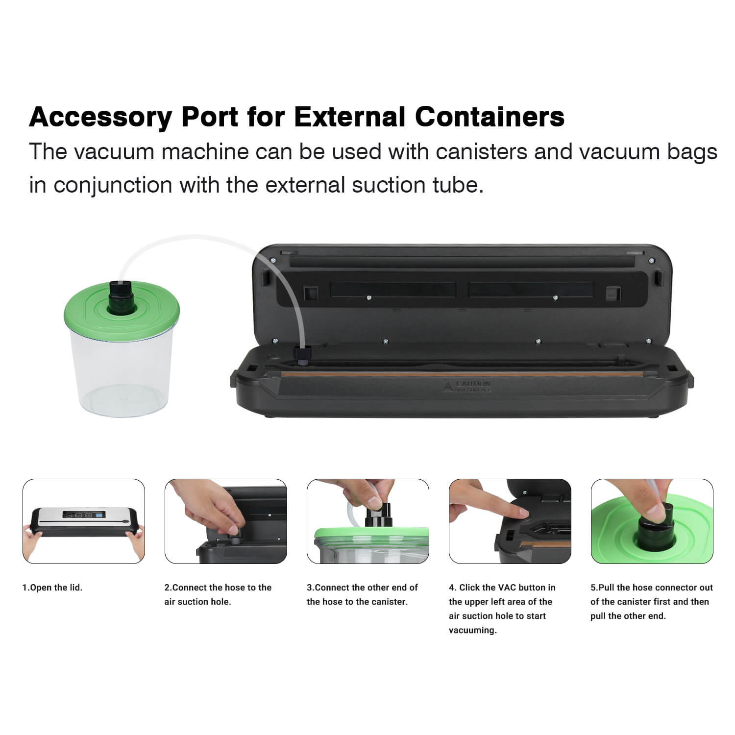 INK VS01 Vacuum Sealer Machine for Food Preservation - Compact & Efficient Vacuum Sealing System for Freshness, Sous Vide, Meal Prep & Storage
