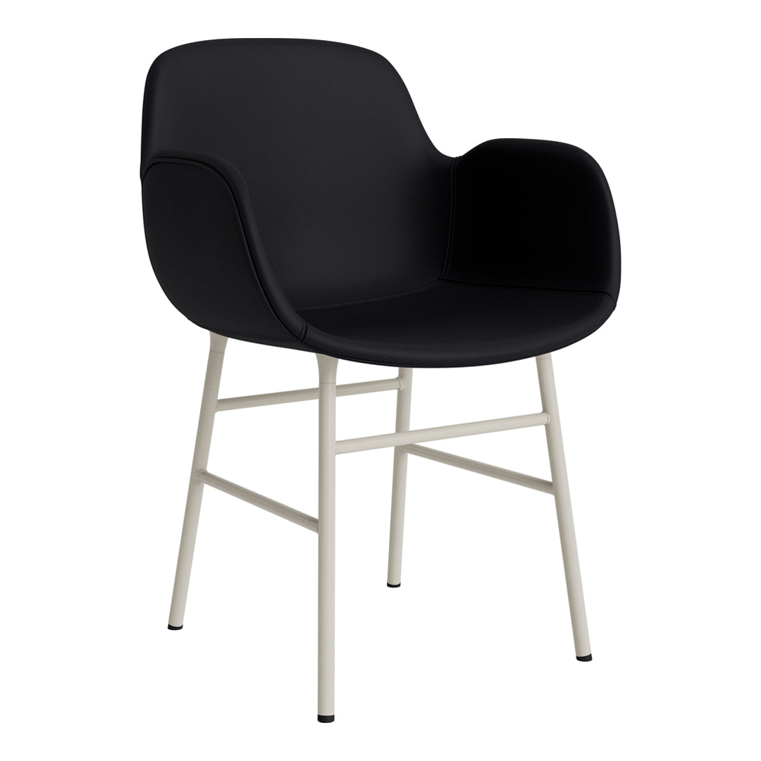Modern Form Armchair with Sturdy Metal Legs & Premium Upholstery - Perfect for Living Room, Office or Reading Nook
