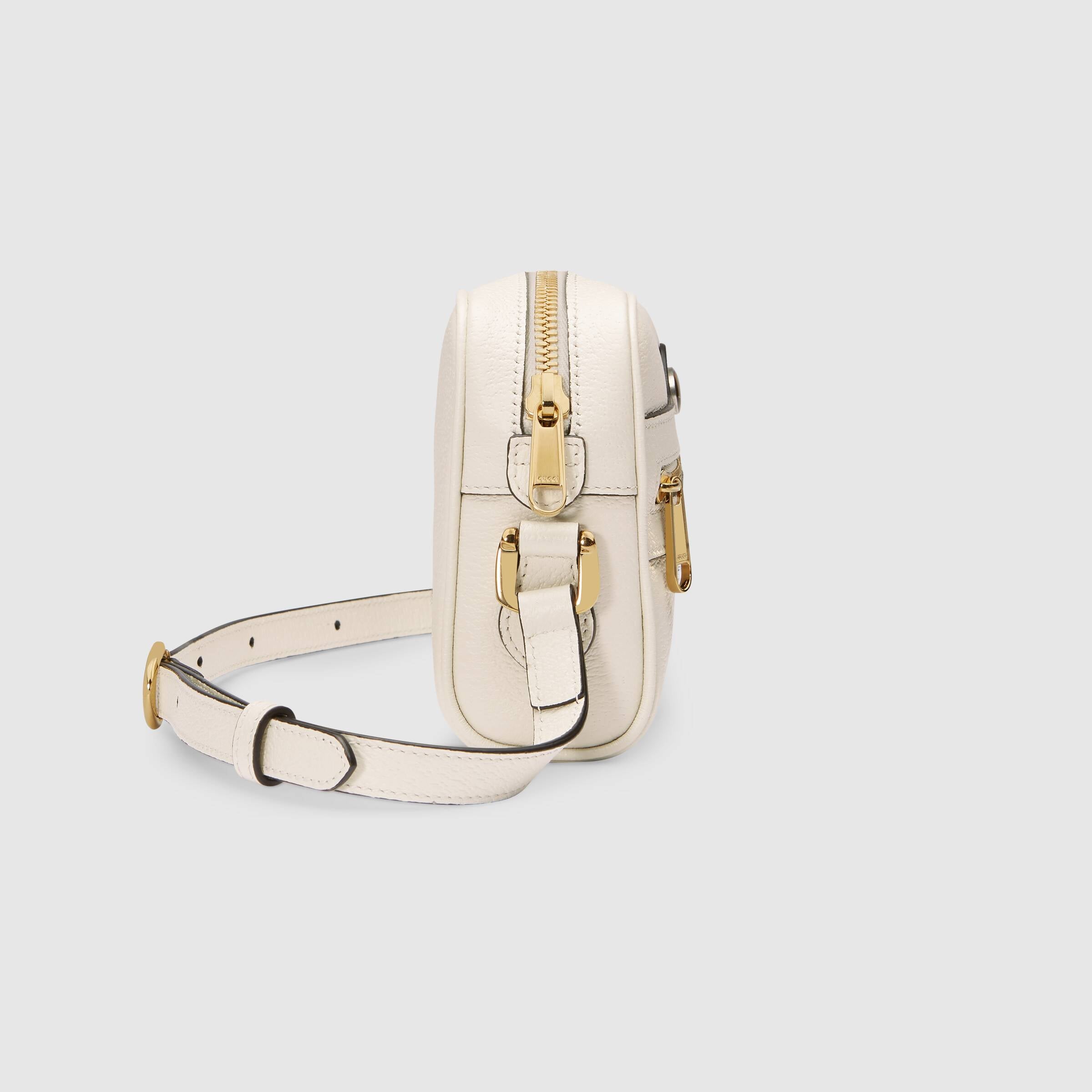 Gucci Ophidia Leather Mini Bag for Women - White Small Crossbody Purse - Perfect for Date Night, Shopping & Travel Accessories